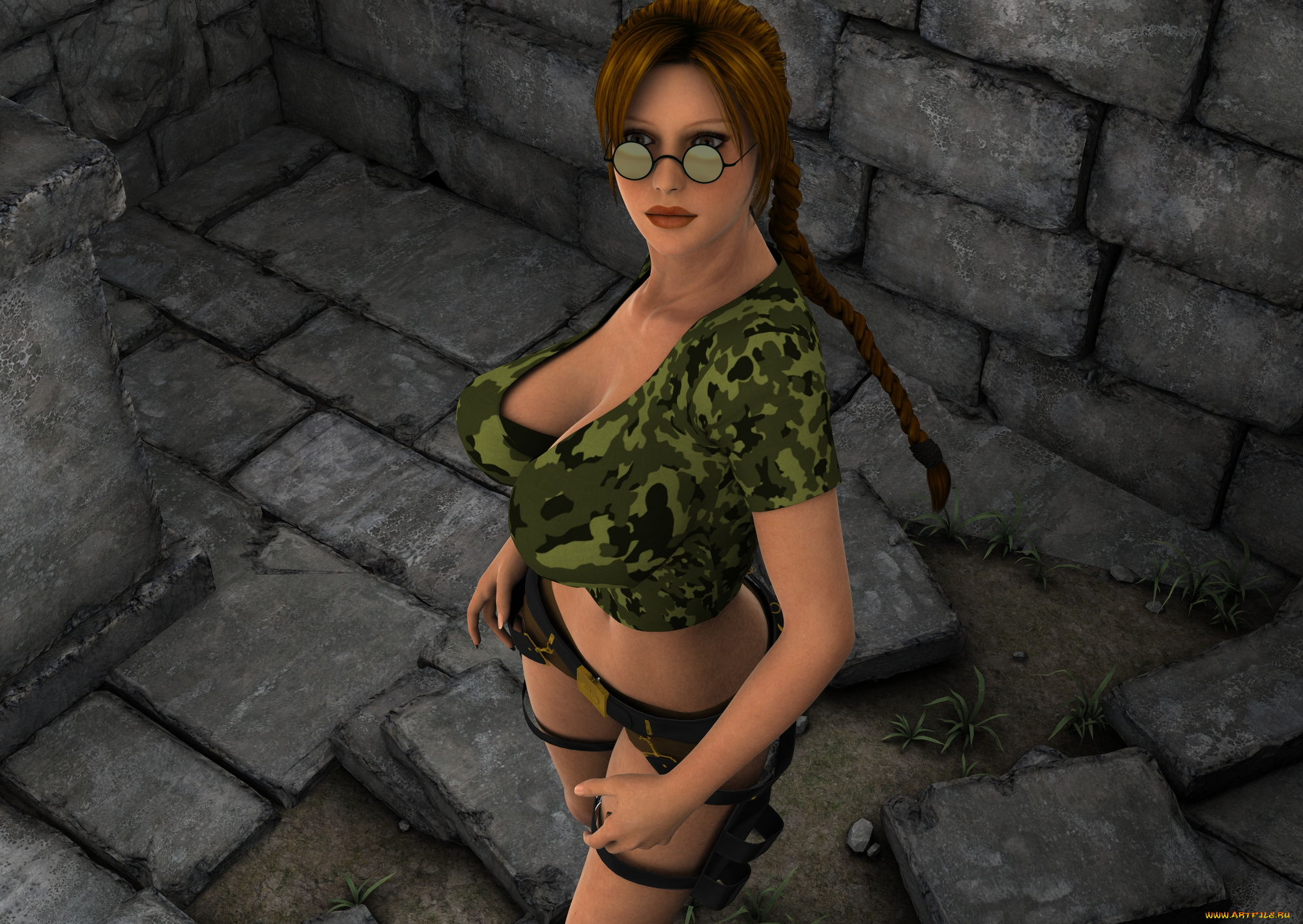 lana, 3д, графика, люди, , people, взгляд, девушка, оружие