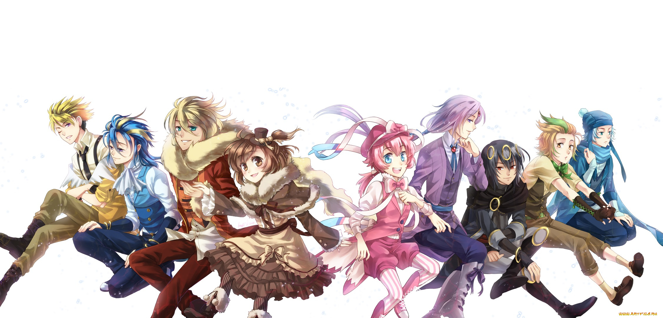 аниме, *unknown, , другое, арт, девушки, парни