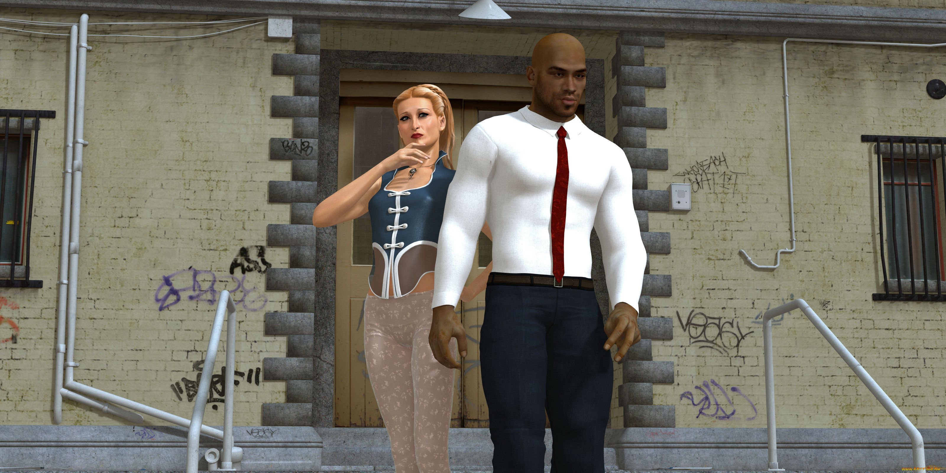 3д, графика, люди, , people, мужчина, девушка