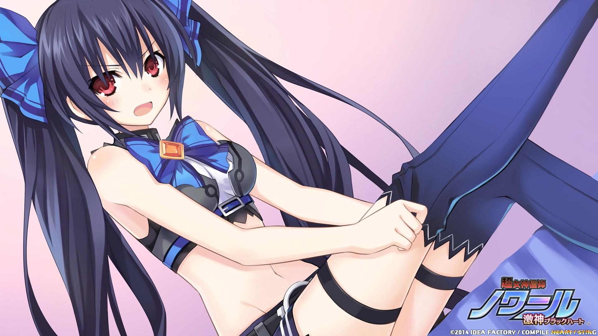 аниме, hyperdimension, neptunia, noire, hyperdimension, neptunia, девушка, арт, tsunako