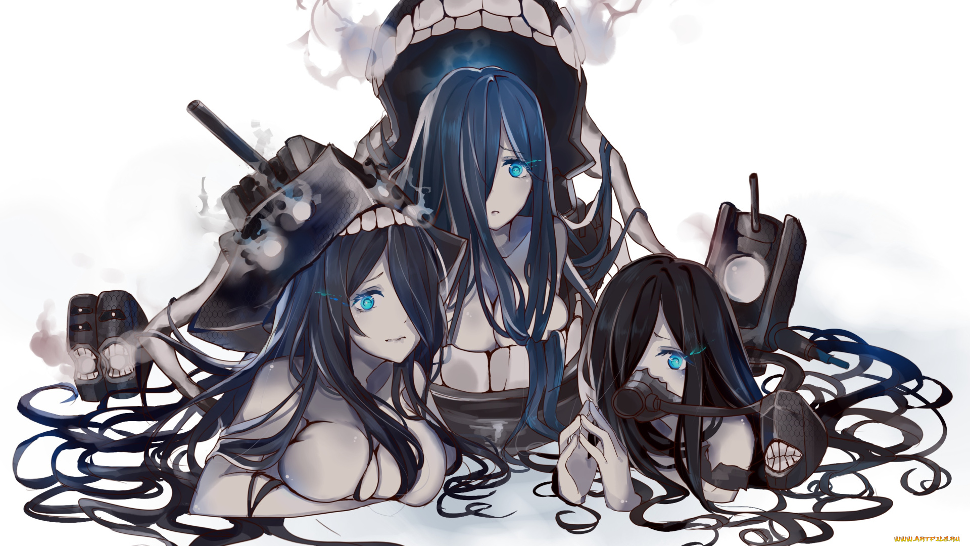 аниме, kantai, collection, девушки, akira, ying, арт, yo-class, submarine, so-class, ka-class, kantai, collection