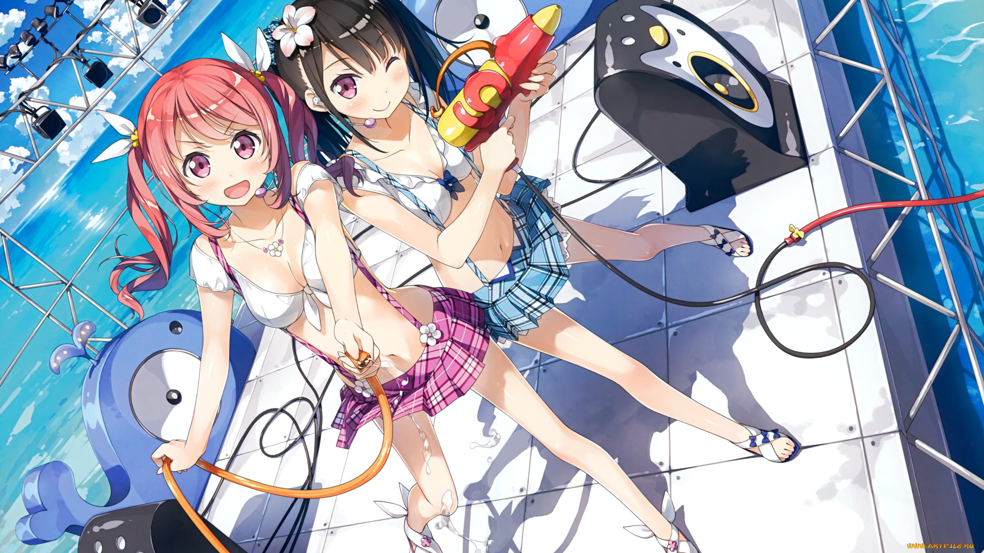 аниме, kantoku, , artbook, kurumi, kantoku, shizuku, арт, девочки