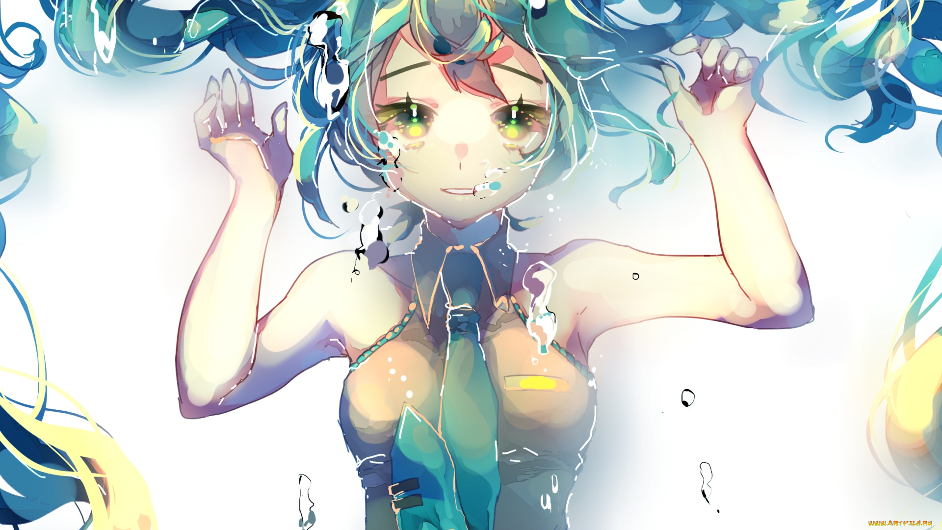 аниме, vocaloid, девочка, арт, hatsune, miku