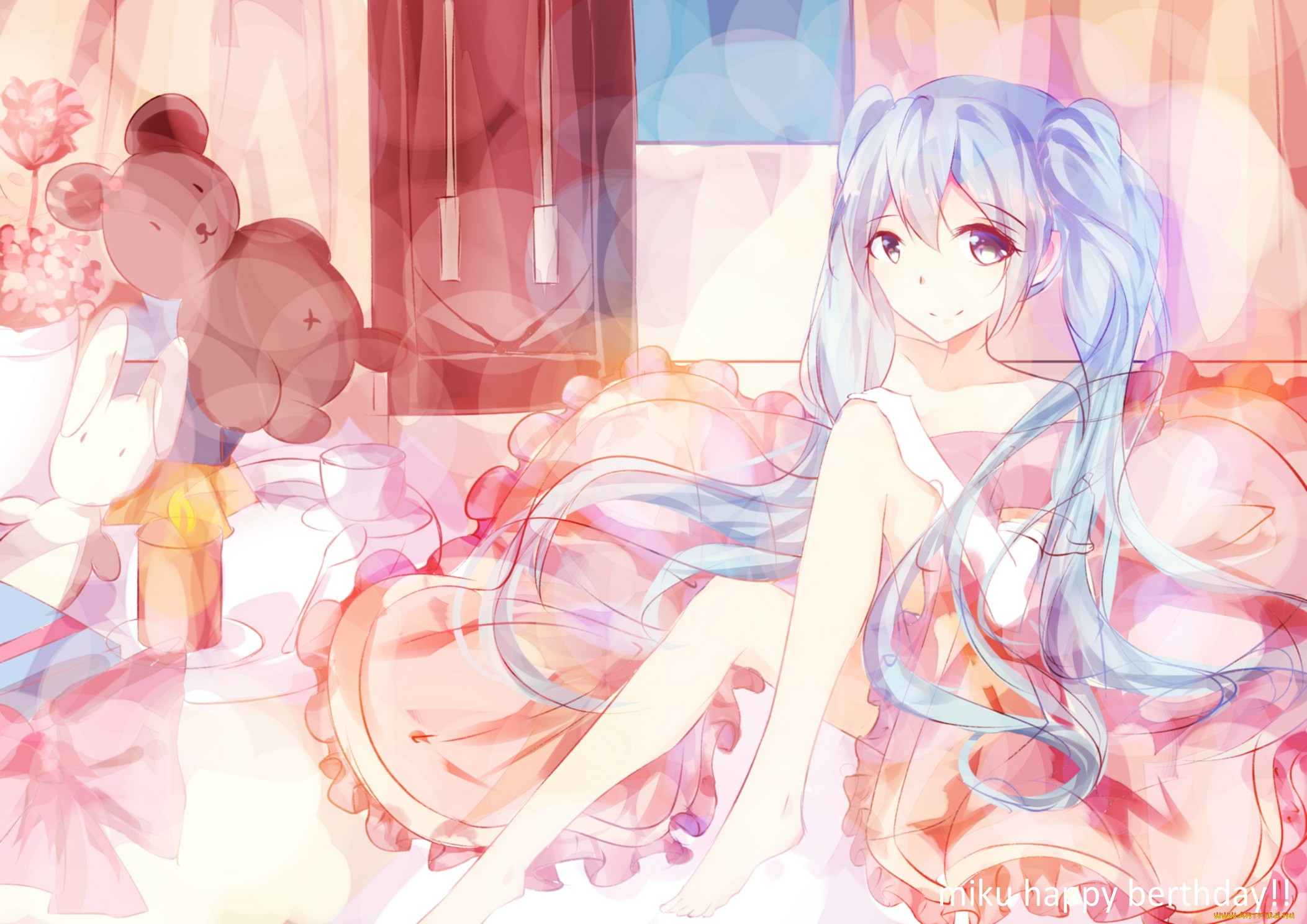 аниме, vocaloid, hatsune, miku, арт, девушка