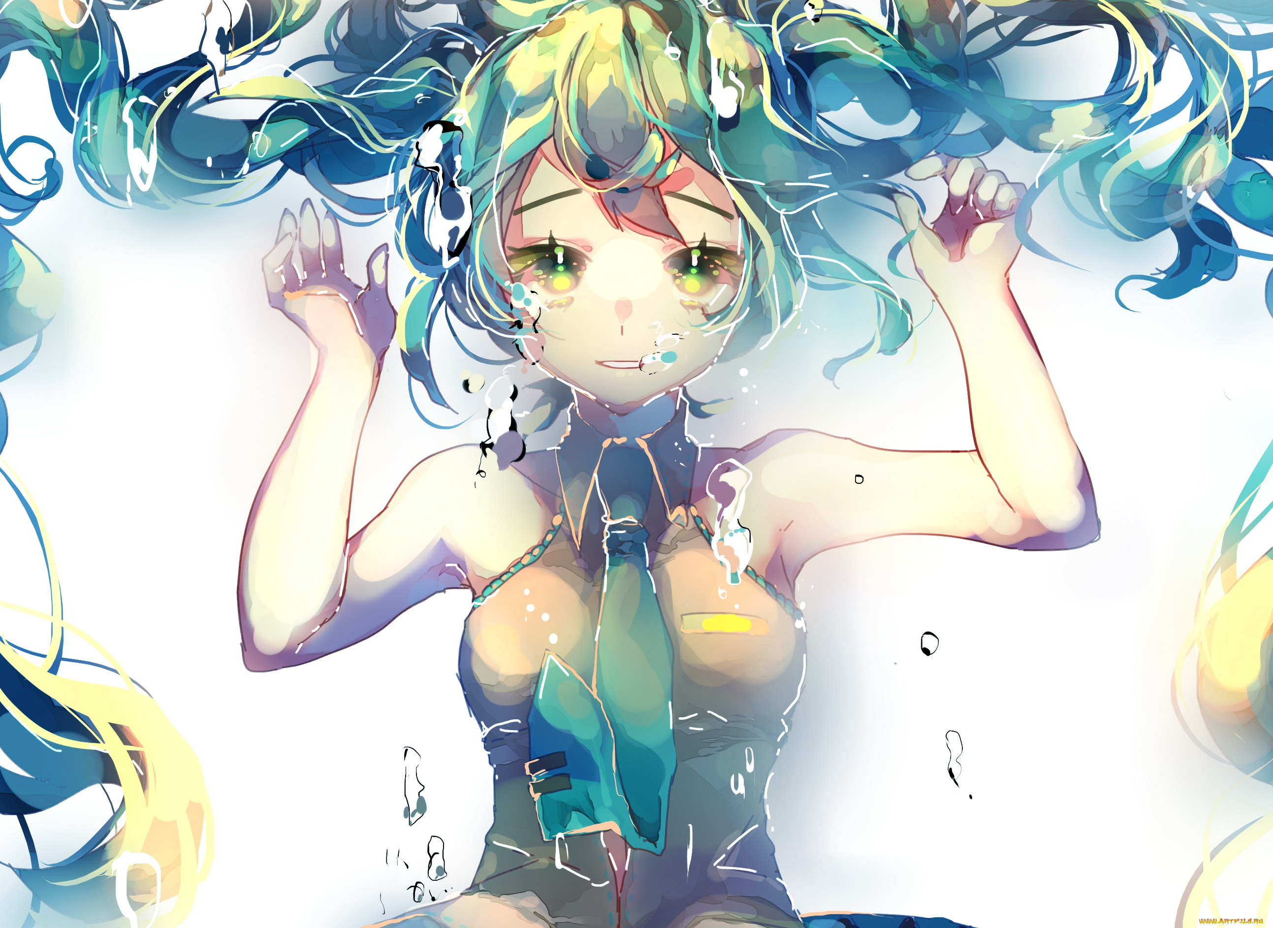 аниме, vocaloid, девочка, арт, hatsune, miku