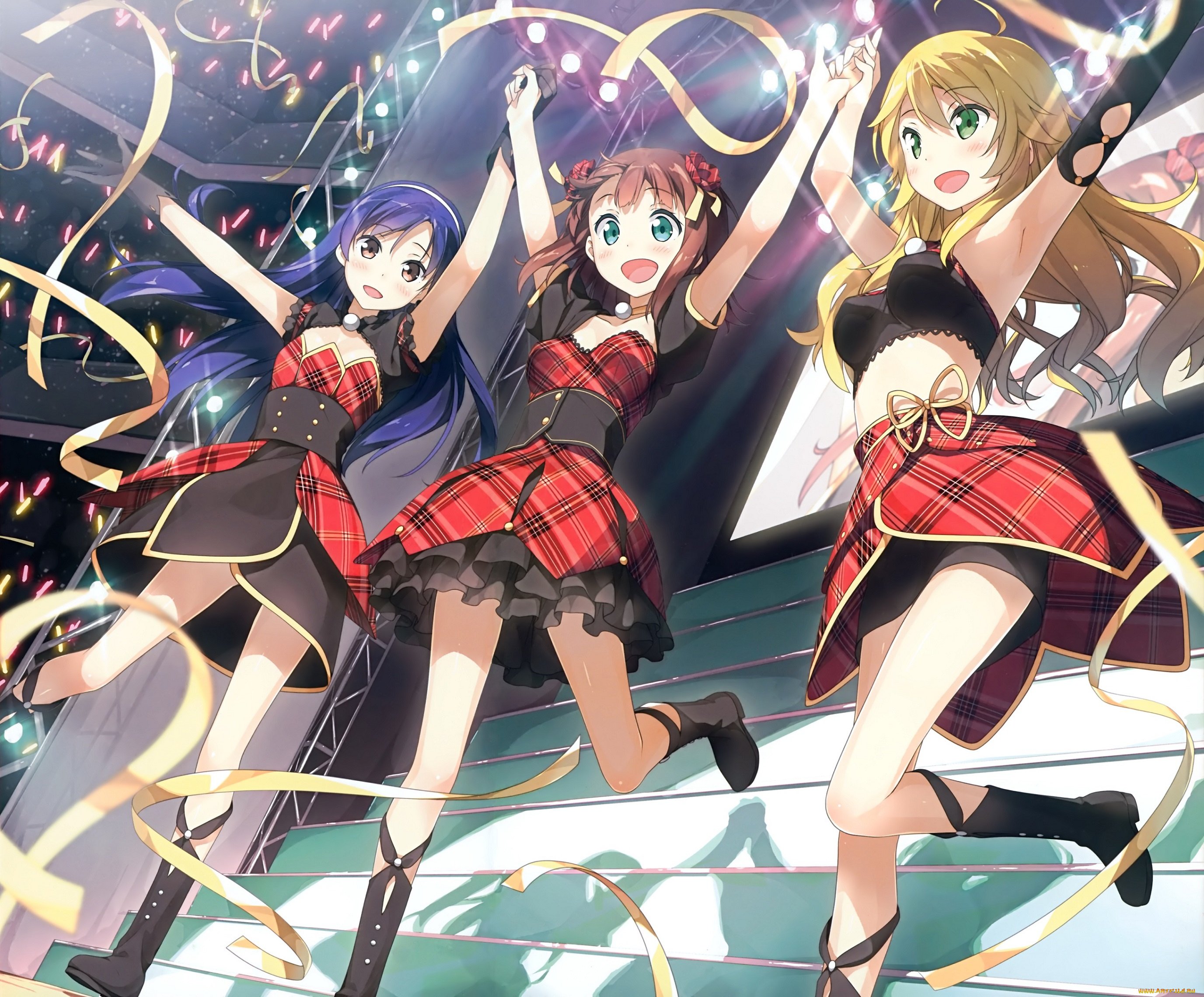 аниме, idolm@ster, idolmaster, amami, haruka, hoshii, miki, kisaragi, chihaya, арт, девочки, kantoku