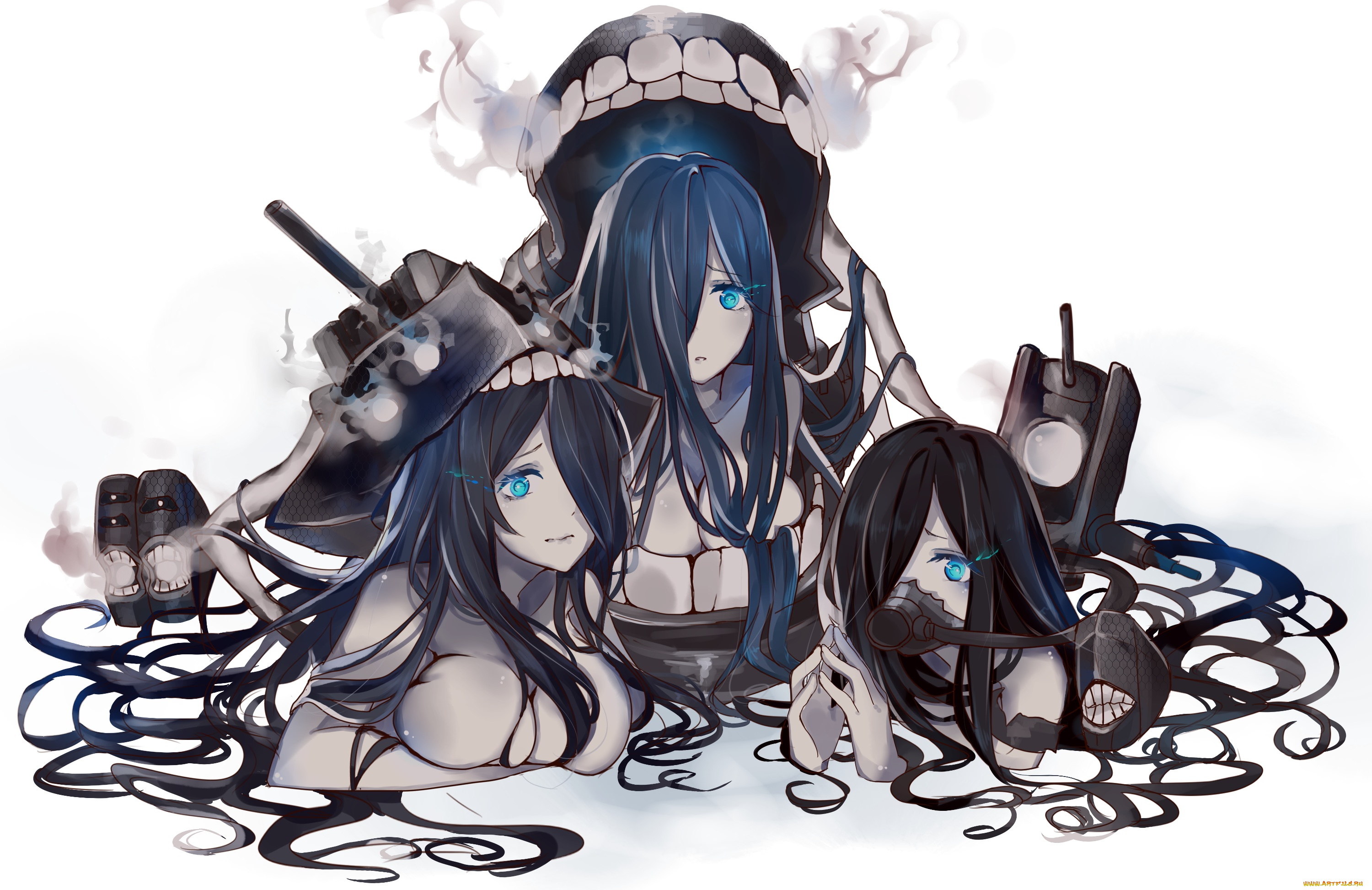 аниме, kantai, collection, девушки, akira, ying, арт, yo-class, submarine, so-class, ka-class, kantai, collection
