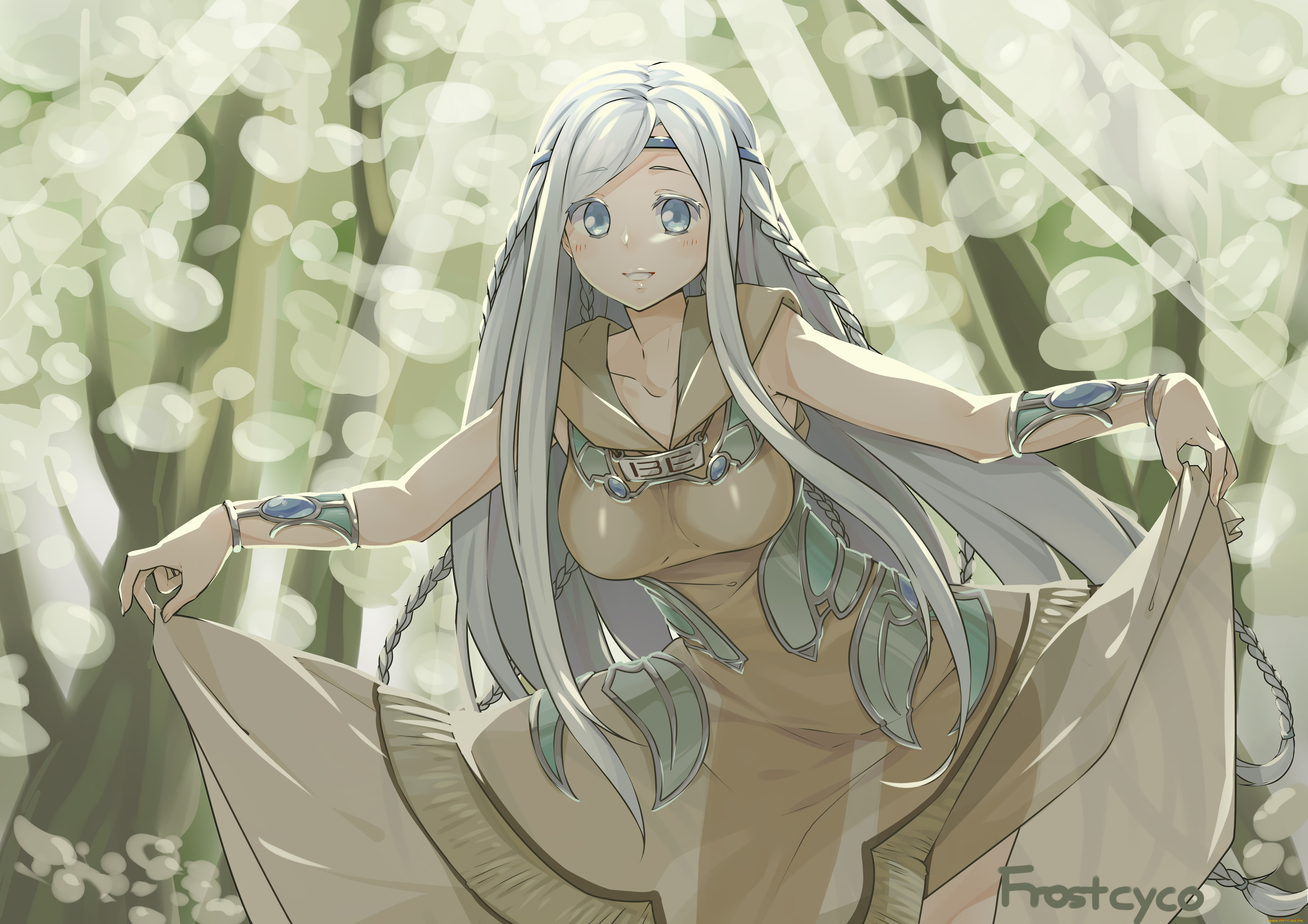 аниме, unknown, , другое, арт, девушка, платье, frostcyco, kisara, yu-gi-oh