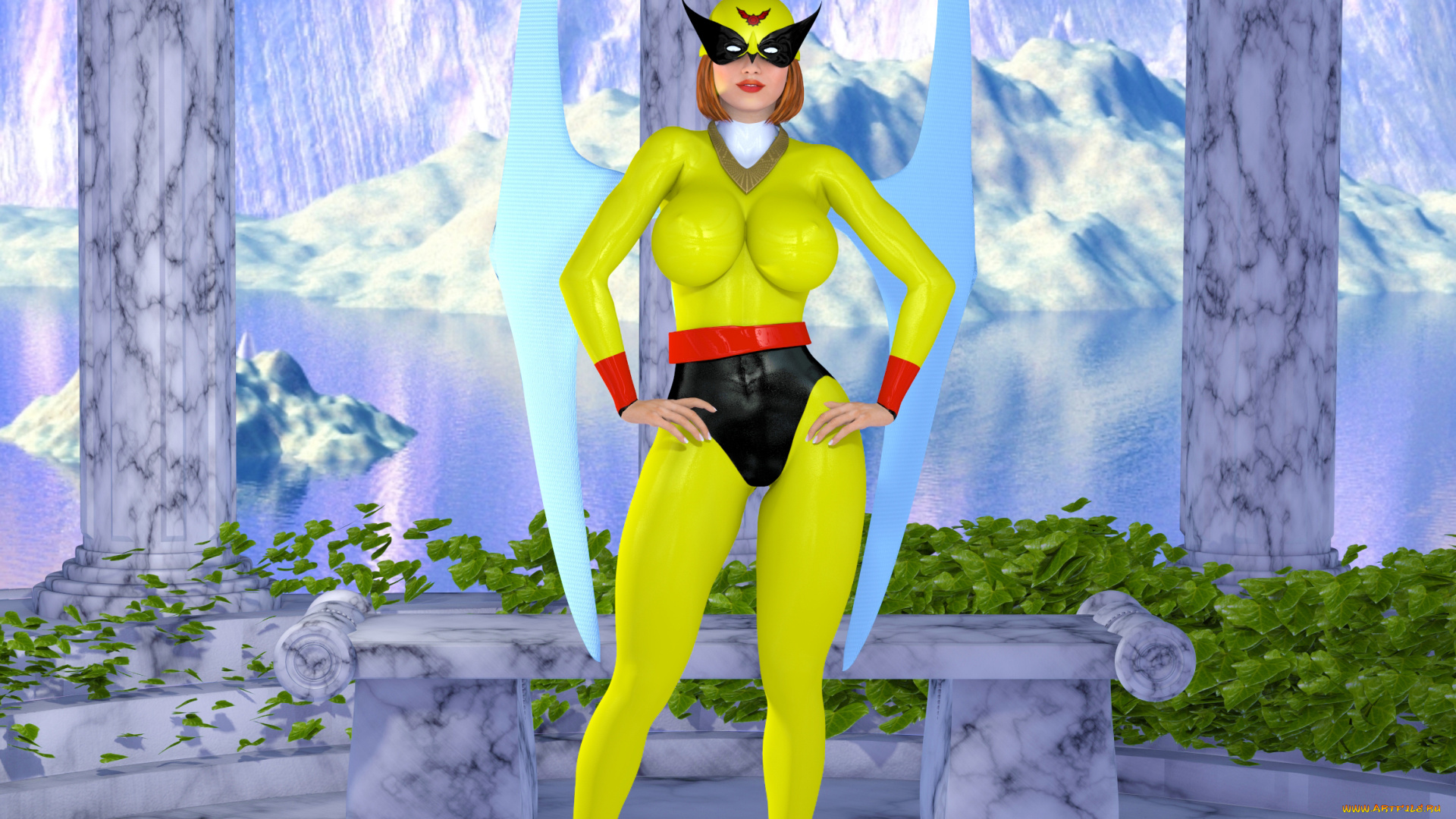 3д, графика, фантазия, , fantasy, фон, взгляд, девушка