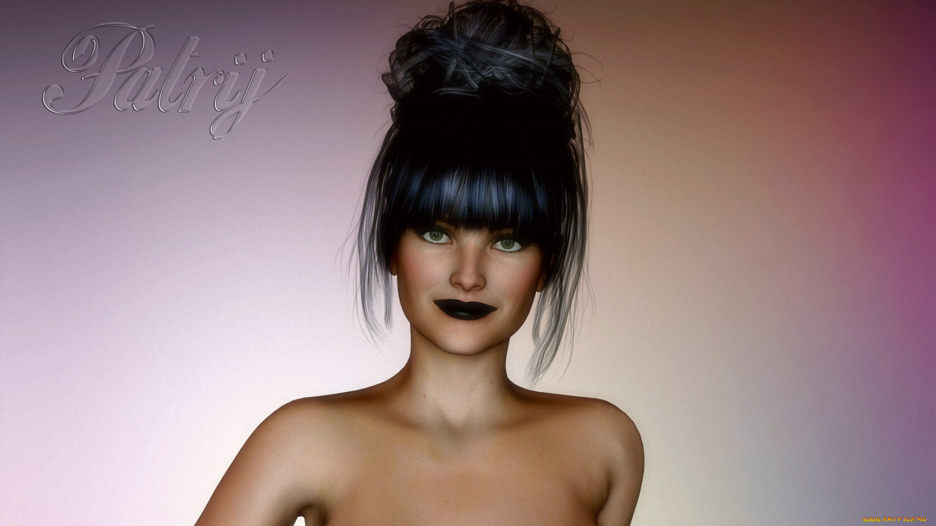 3д, графика, портрет, , portraits, фон, взгляд, девушка