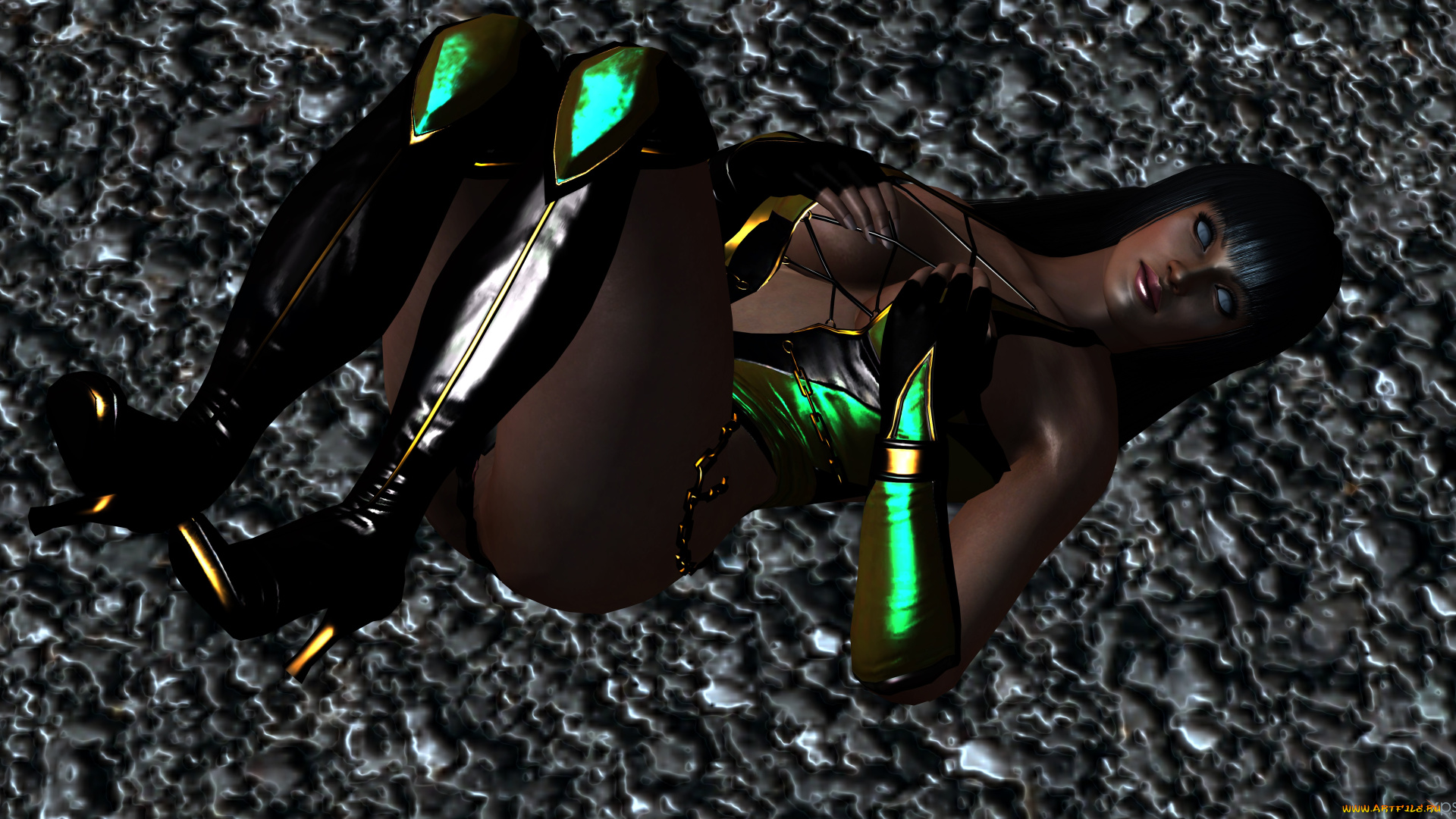 3д, графика, существа, , creatures, девушка, взгляд, фон