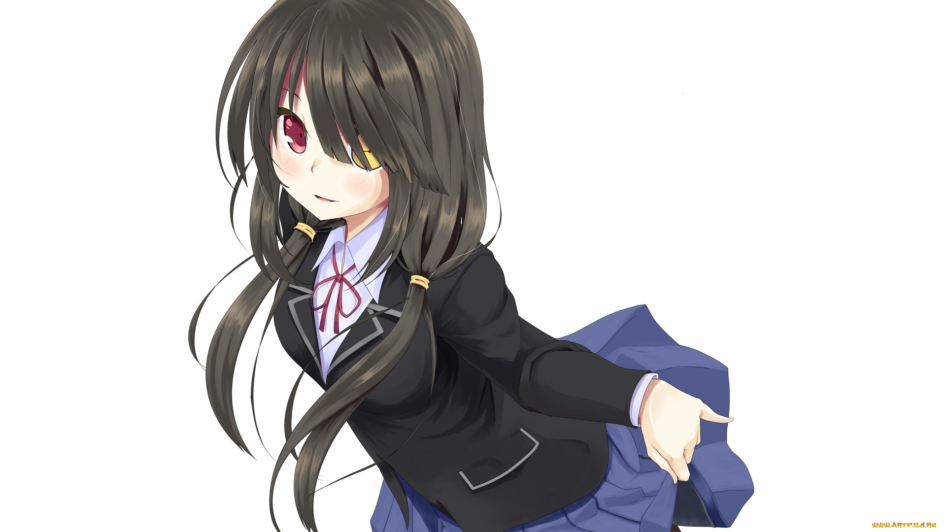 аниме, date, a, live, фон, взгляд, девушка