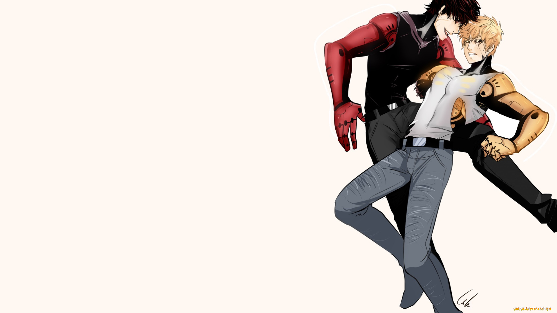 аниме, one, punch, man, генос