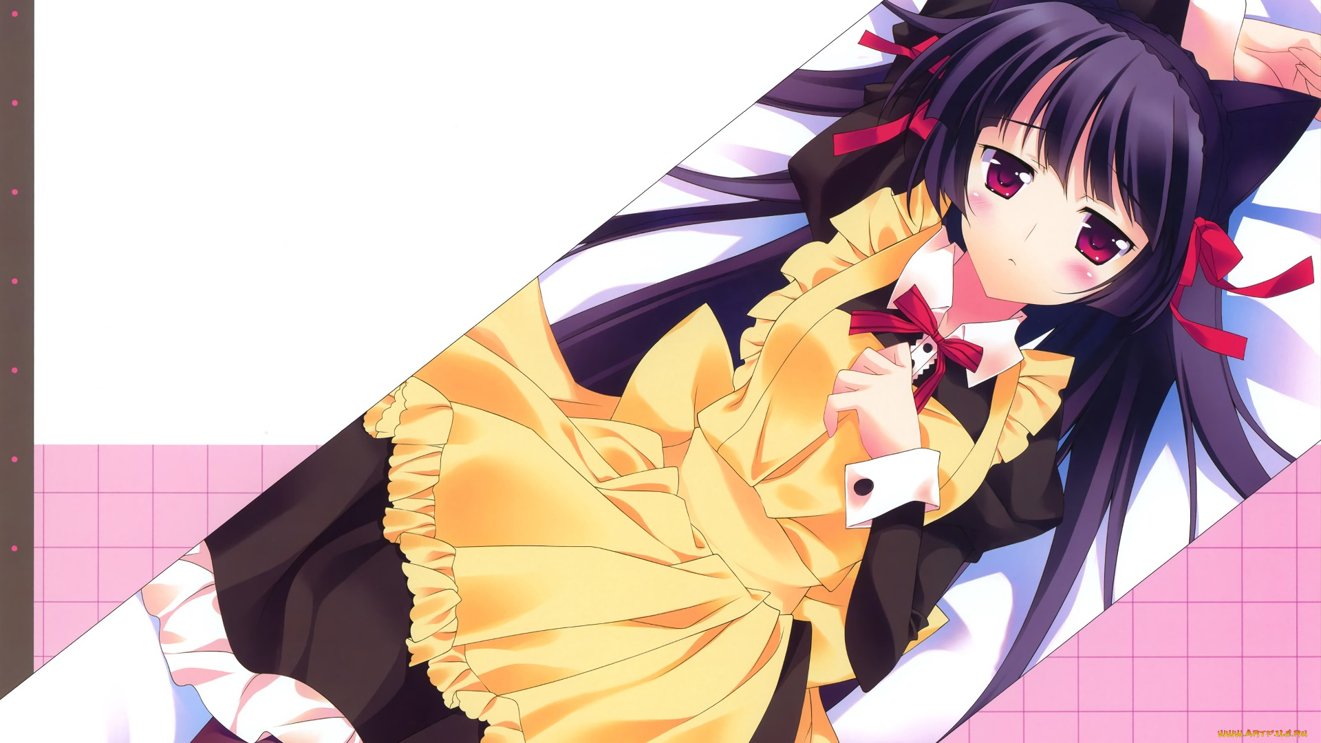 аниме, oreimo, девушка, взгляд, фон