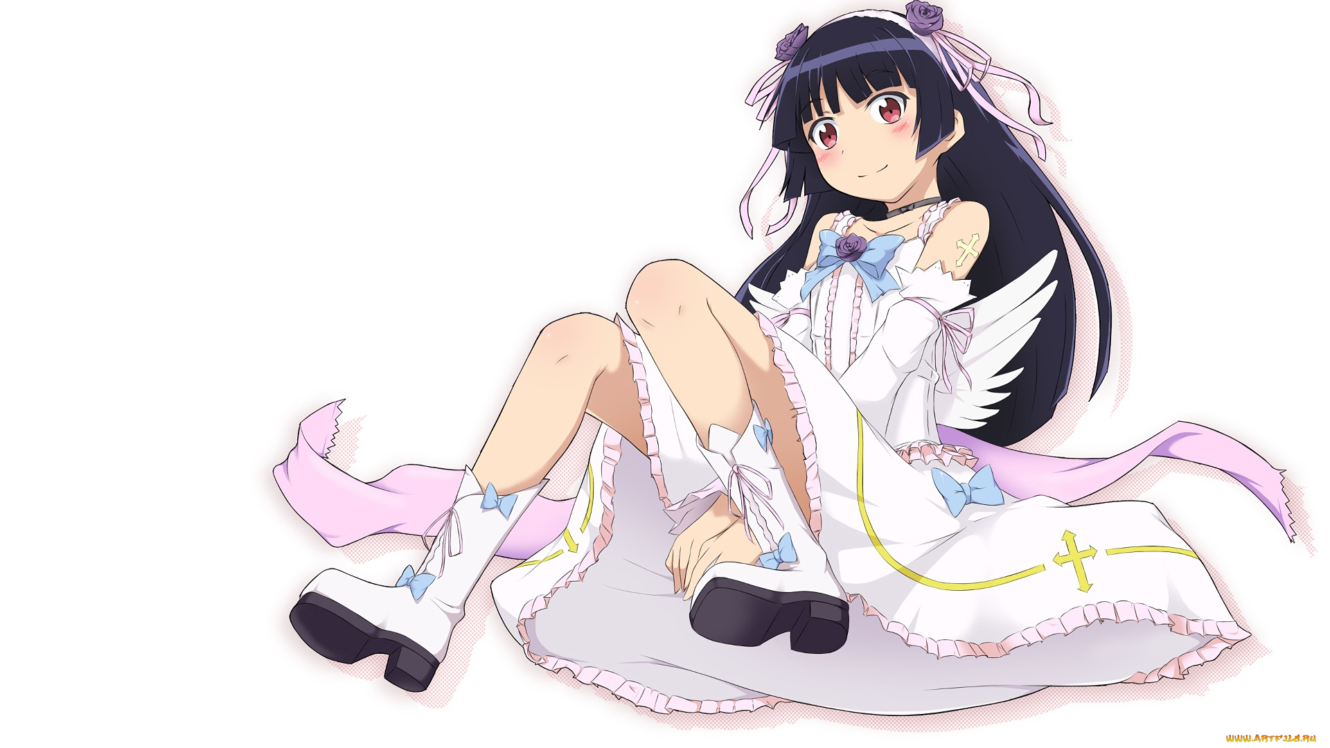 аниме, oreimo, взгляд, девушка, фон