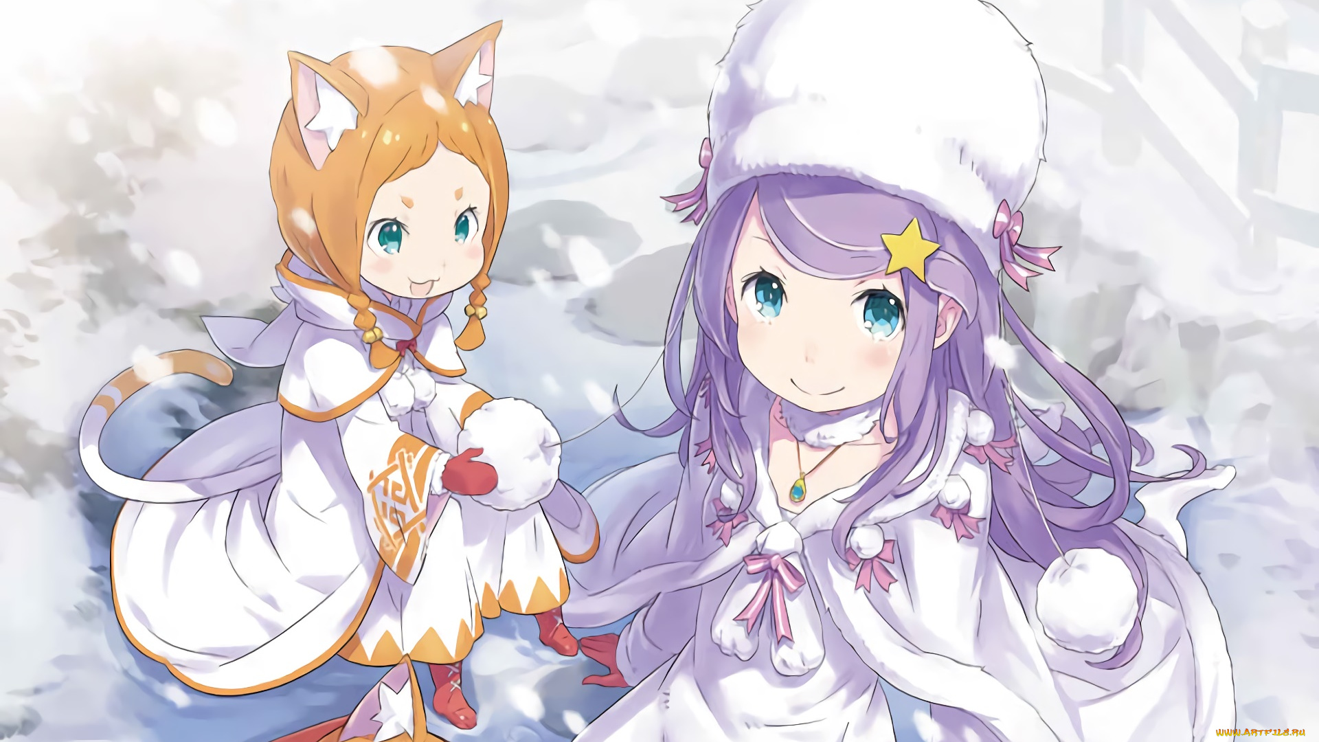 аниме, re, , zero, kara, hajimeru, isekai, seikatsu, взгляд, девушки, фон