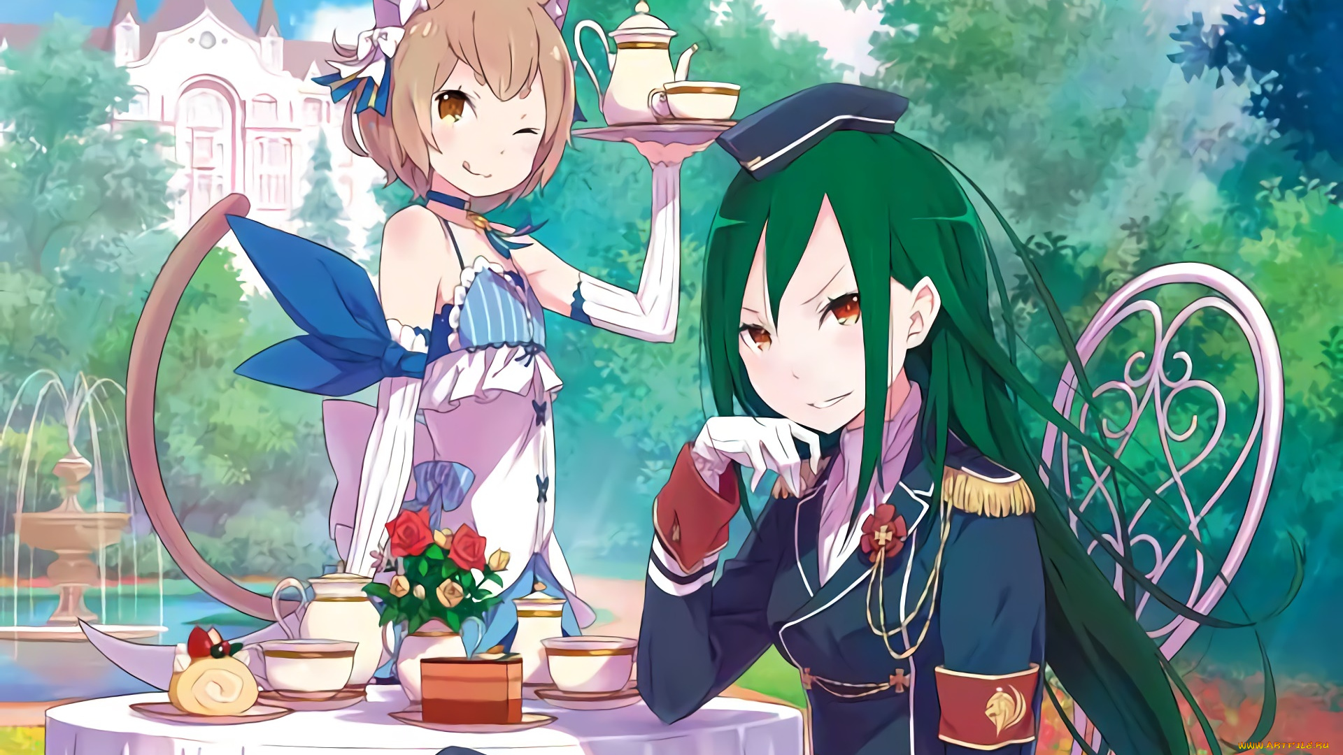 аниме, re, , zero, kara, hajimeru, isekai, seikatsu, девушки, фон, взгляд