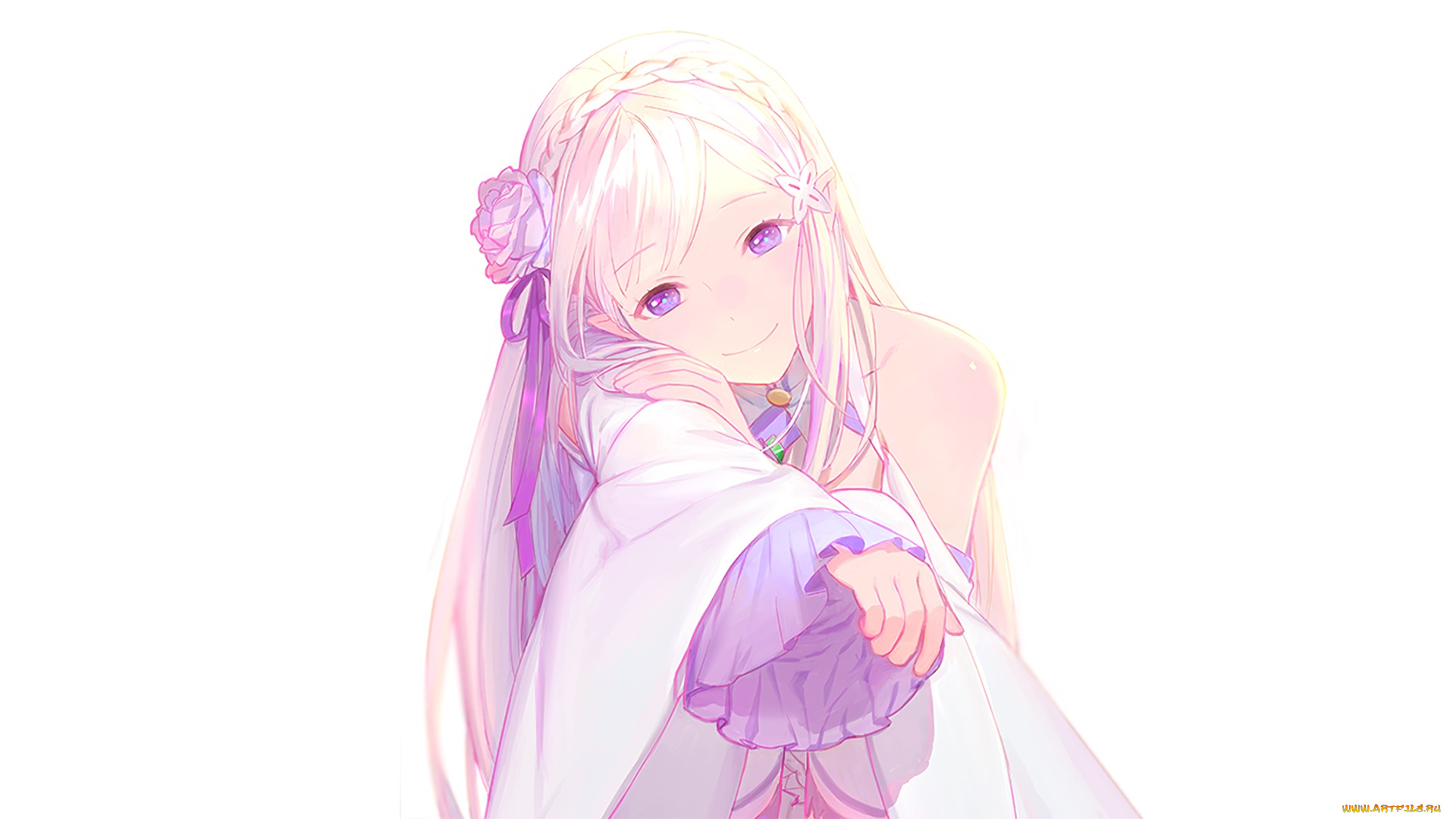 аниме, re, , zero, kara, hajimeru, isekai, seikatsu, взгляд, девушка, фон