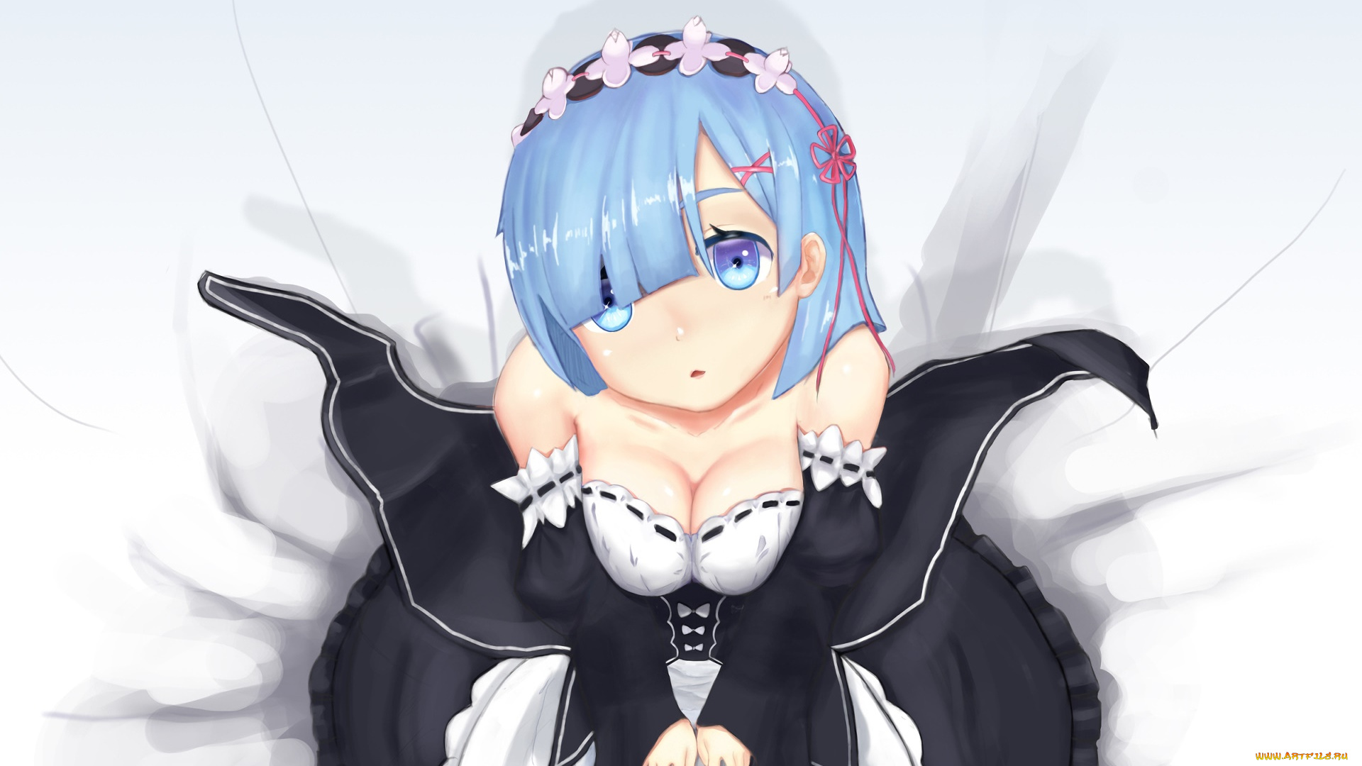 аниме, re, , zero, kara, hajimeru, isekai, seikatsu, фон, взгляд, девушка