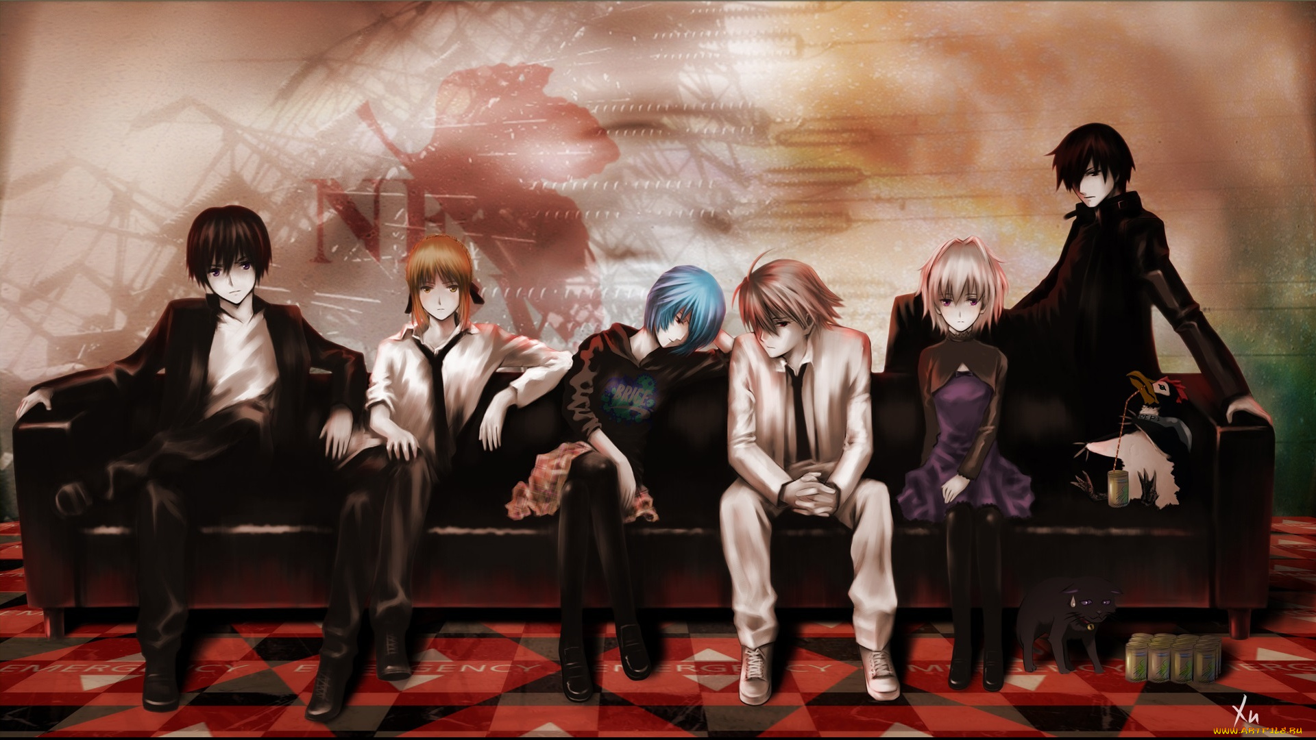 аниме, unknown, , другое, девушки, парни