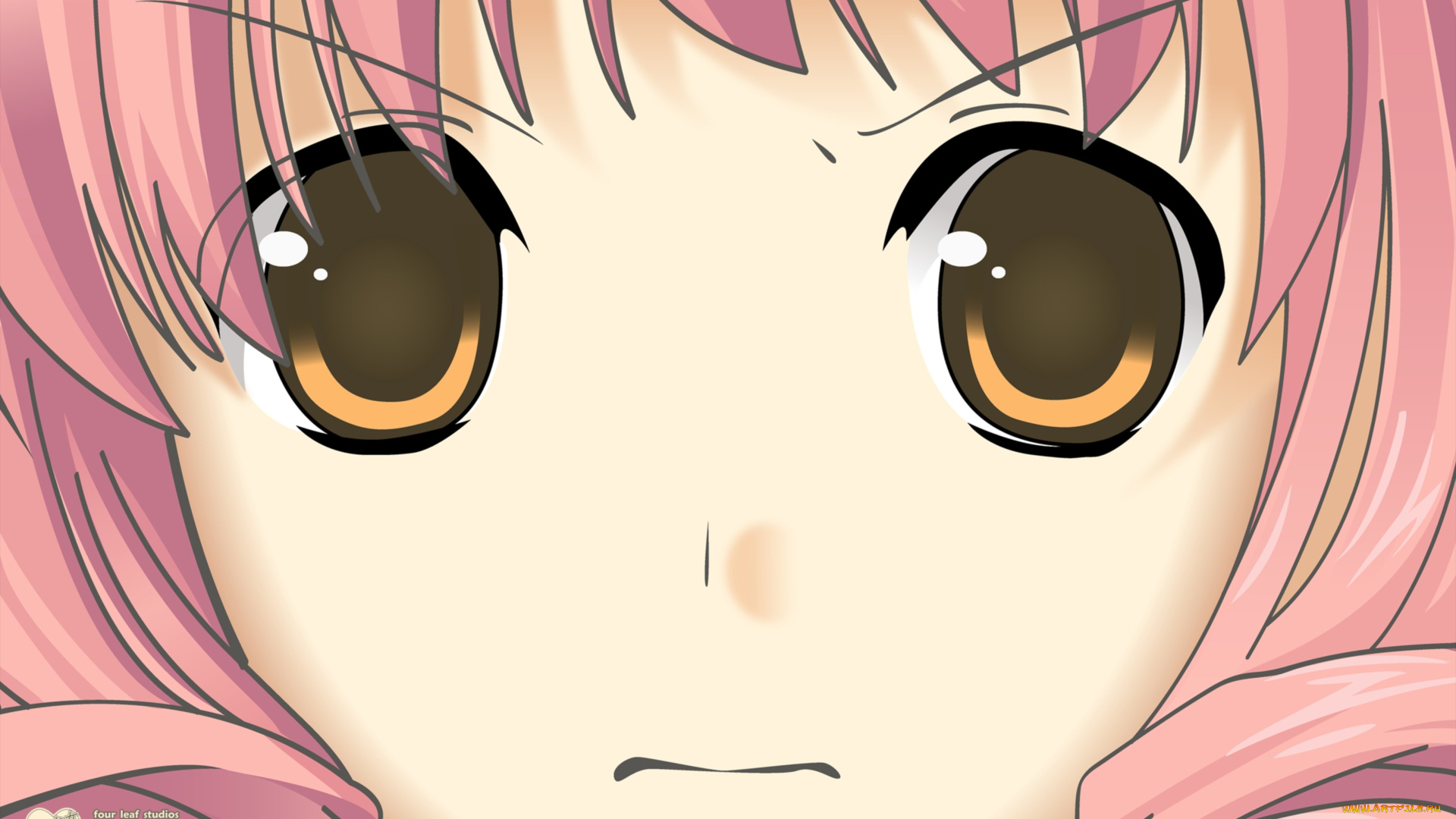 katawa, shoujo, аниме, взгляд, девушка, фон