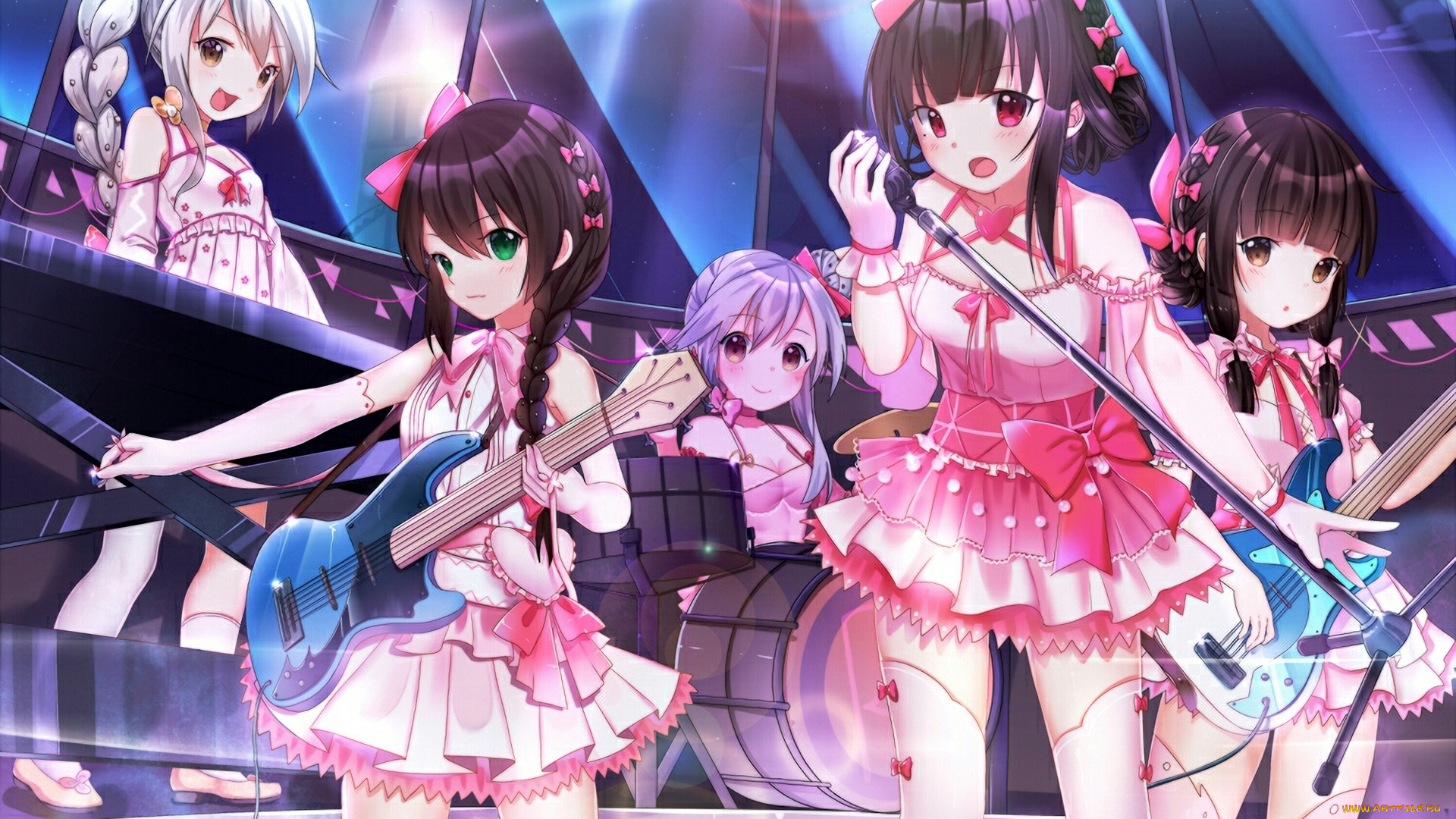 warship, girls, аниме, unknown, , другое, фон, взгляд, девушки