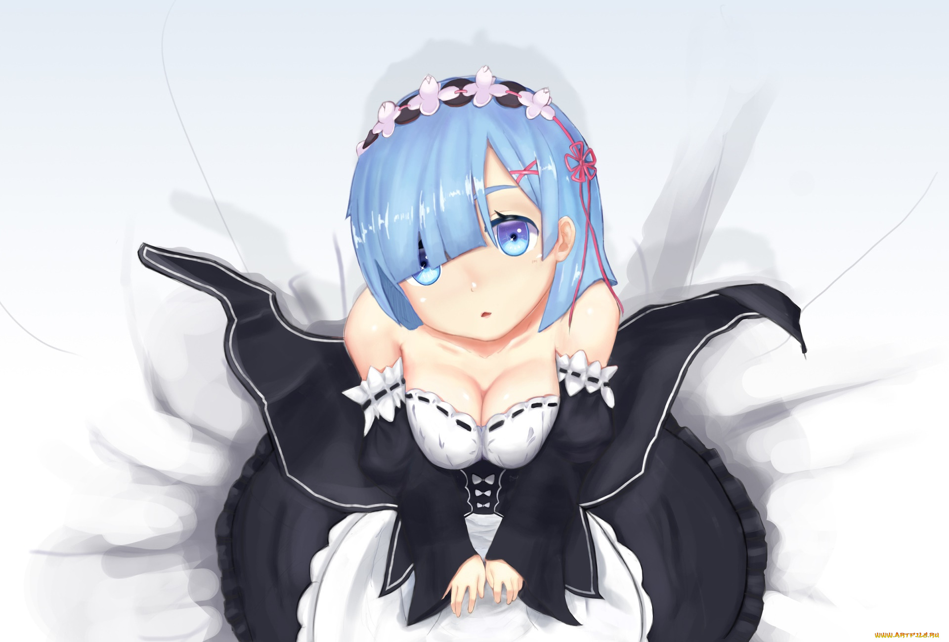 аниме, re, , zero, kara, hajimeru, isekai, seikatsu, фон, взгляд, девушка