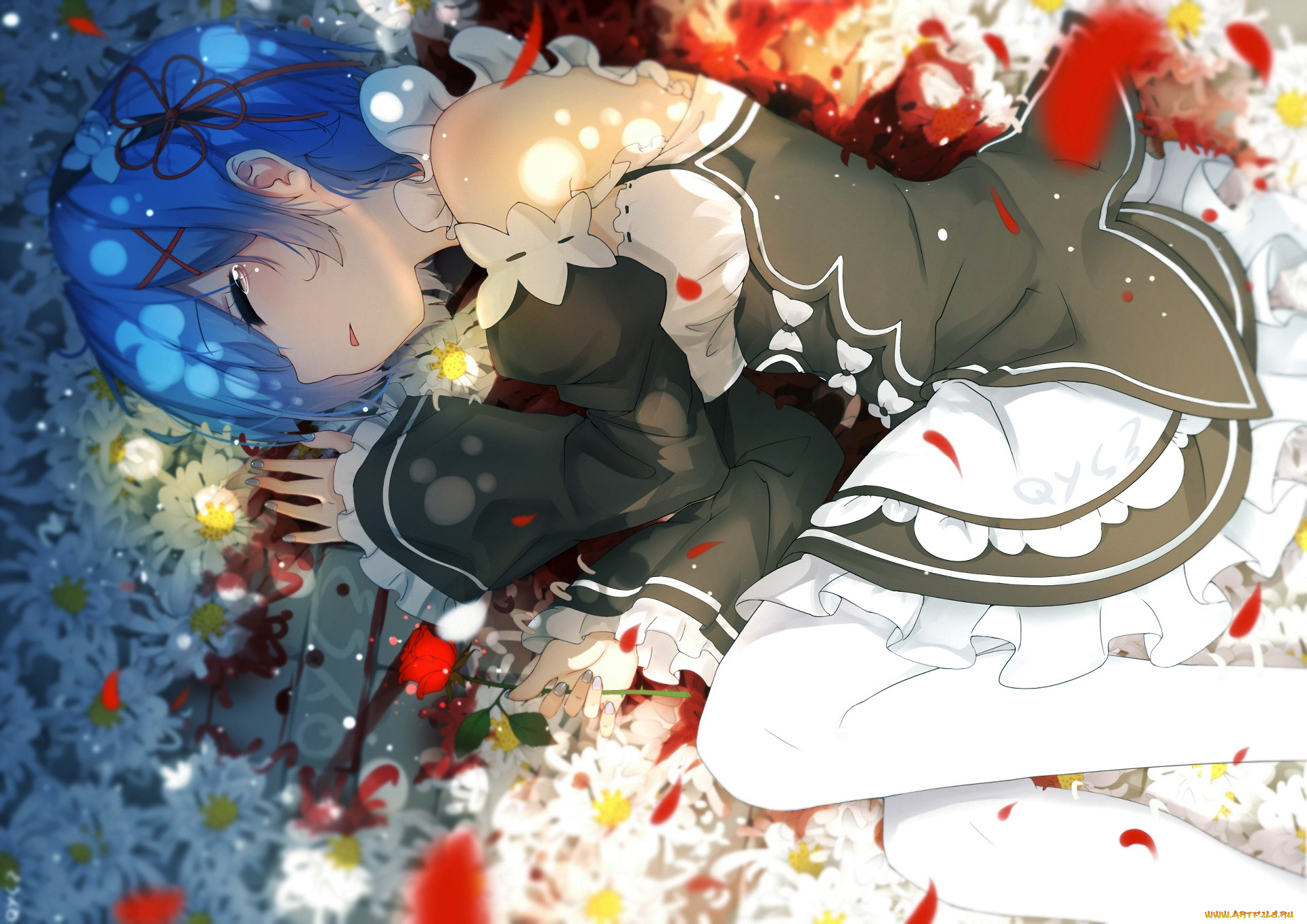 аниме, re, , zero, kara, hajimeru, isekai, seikatsu, фон, взгляд, девушка