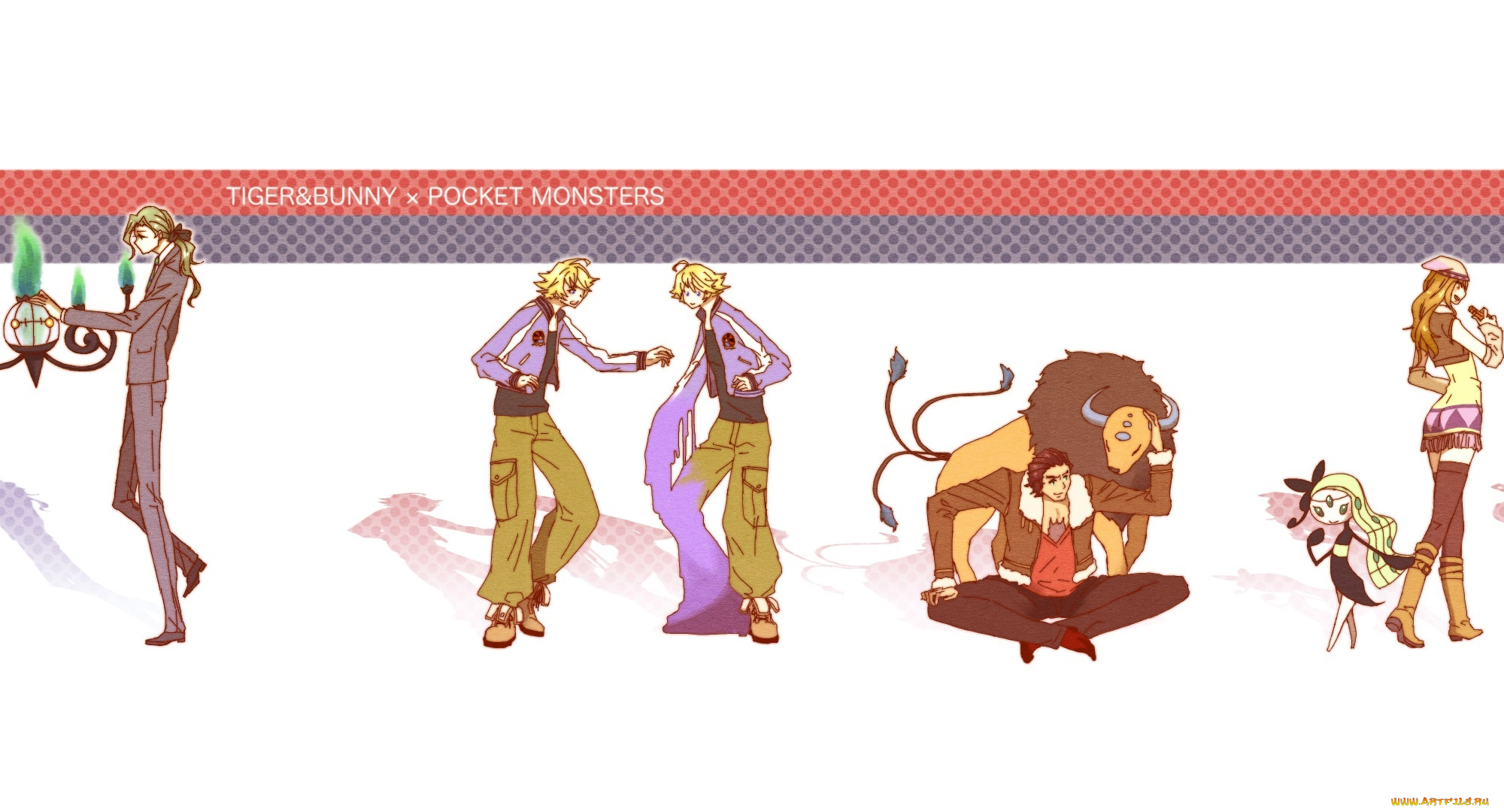 аниме, tiger, and, bunny, разные, персонажи, покемоны