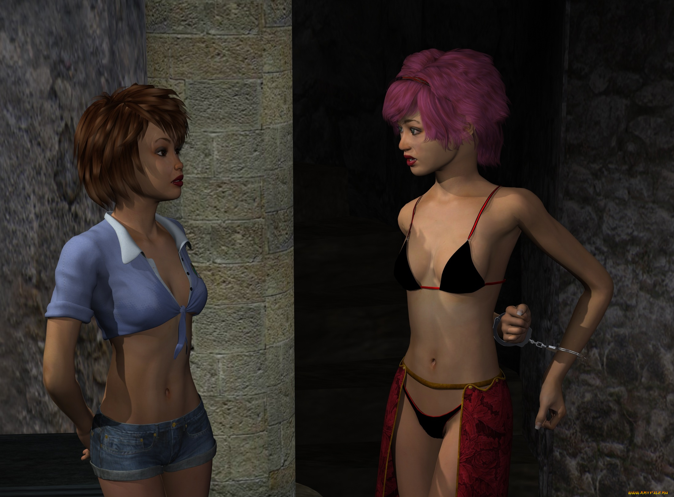 3д, графика, люди, , people, взгляд, девушки, фон