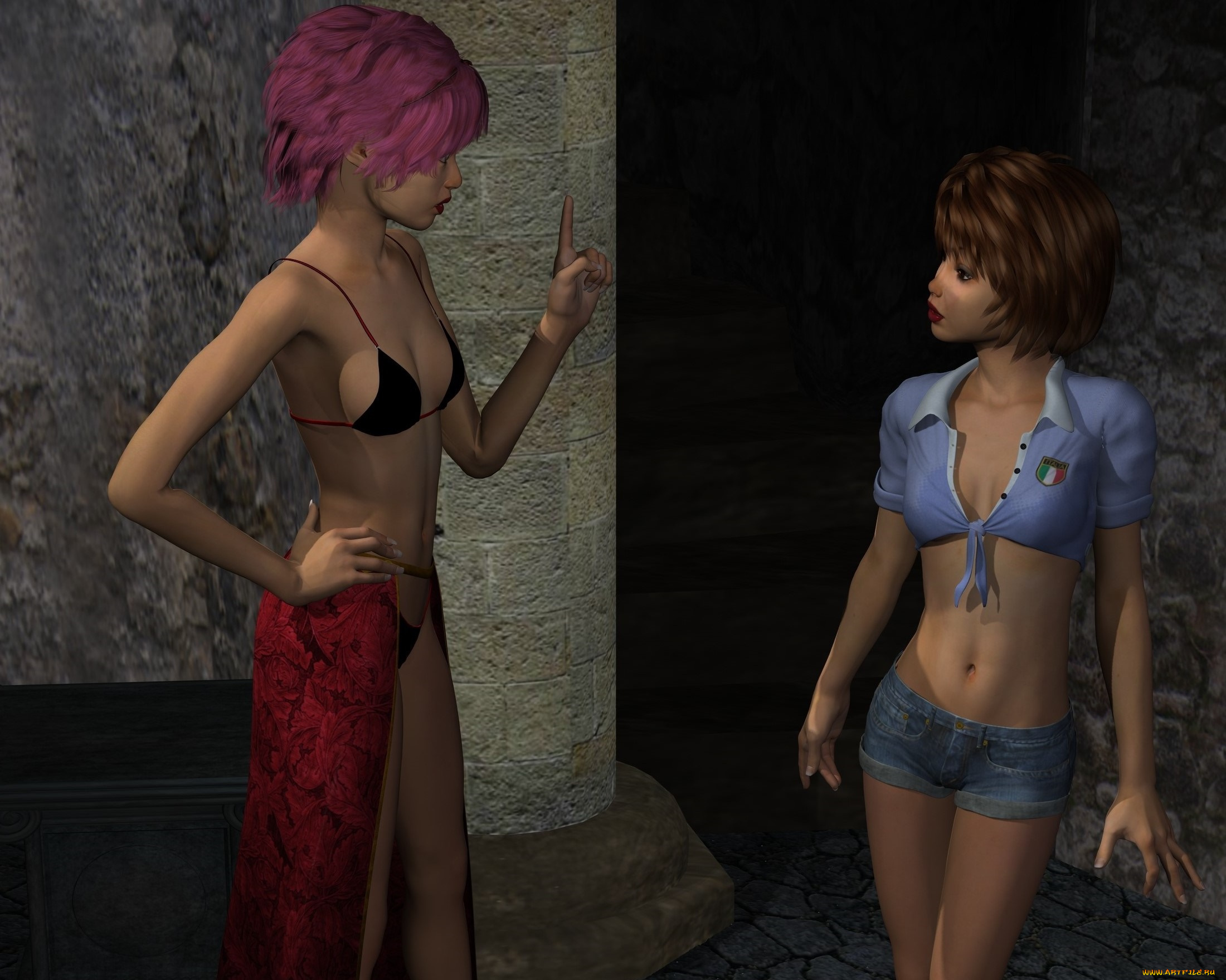 3д, графика, люди, , people, фон, взгляд, девушки