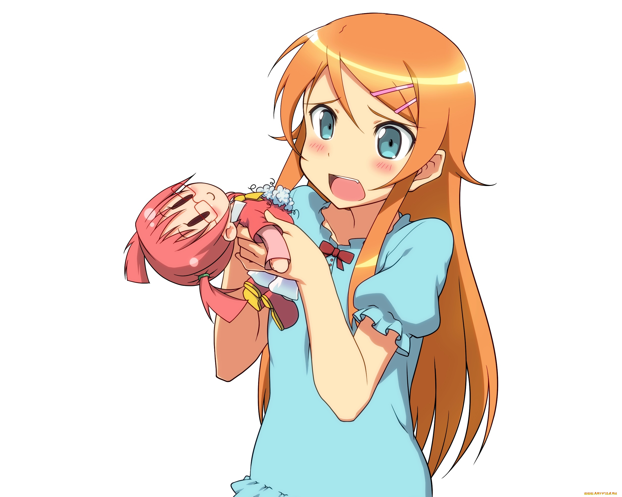 аниме, oreimo, фон, взгляд, девушка