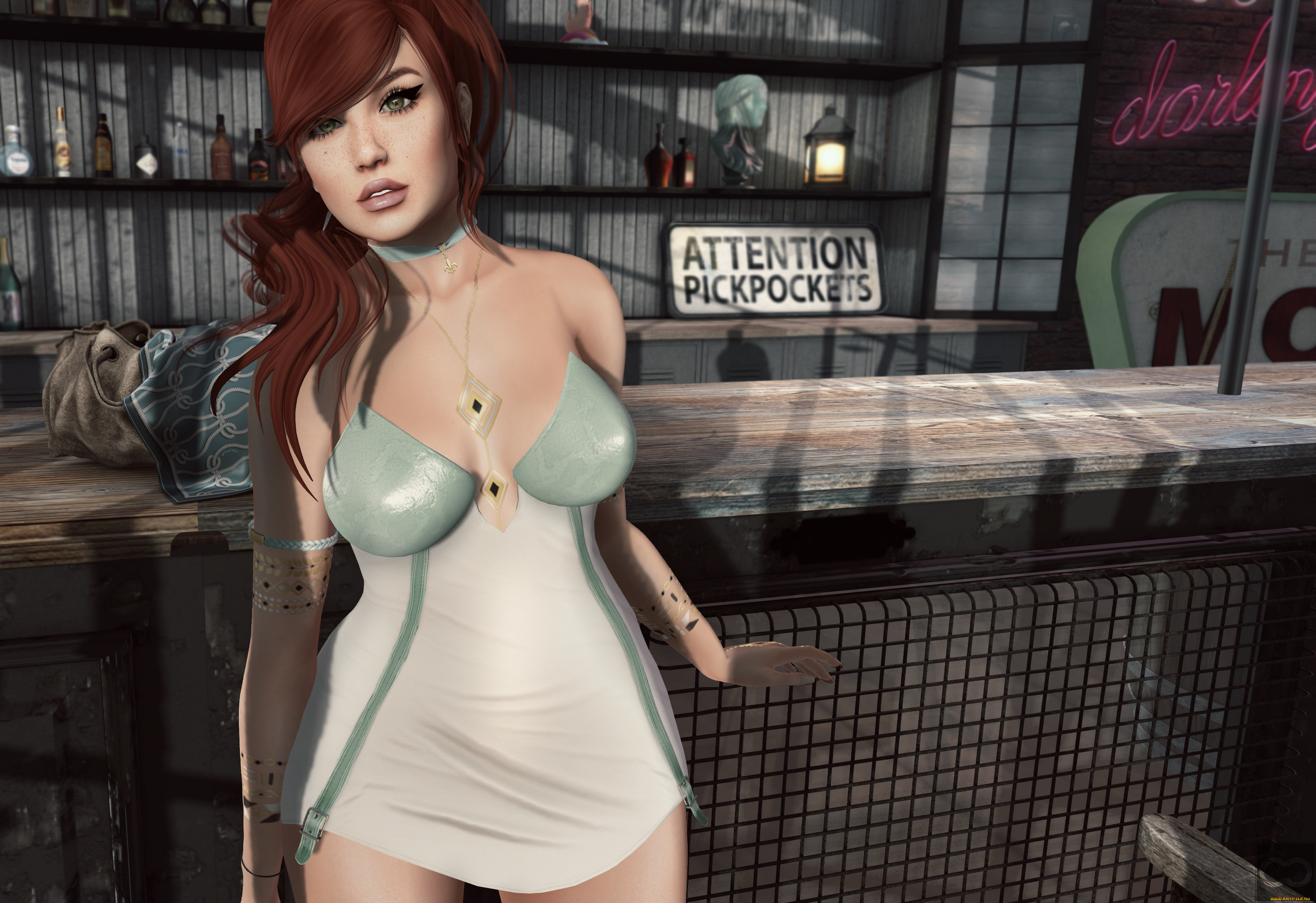 3д, графика, люди, , people, девушка, взгляд, фон