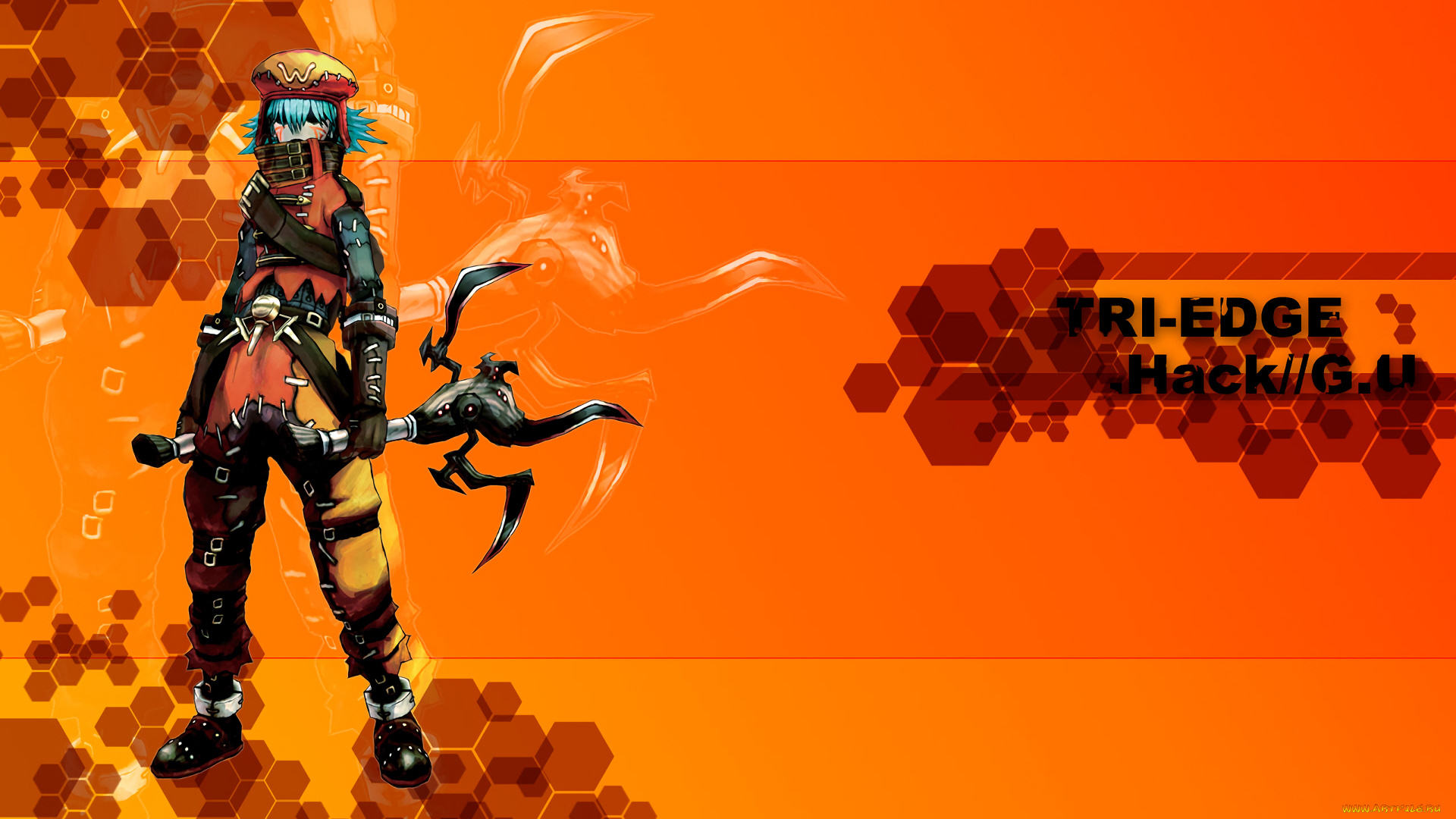 аниме, hack, sign, парень