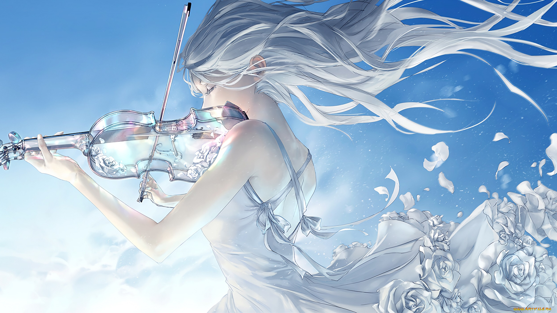 аниме, музыка, девушка