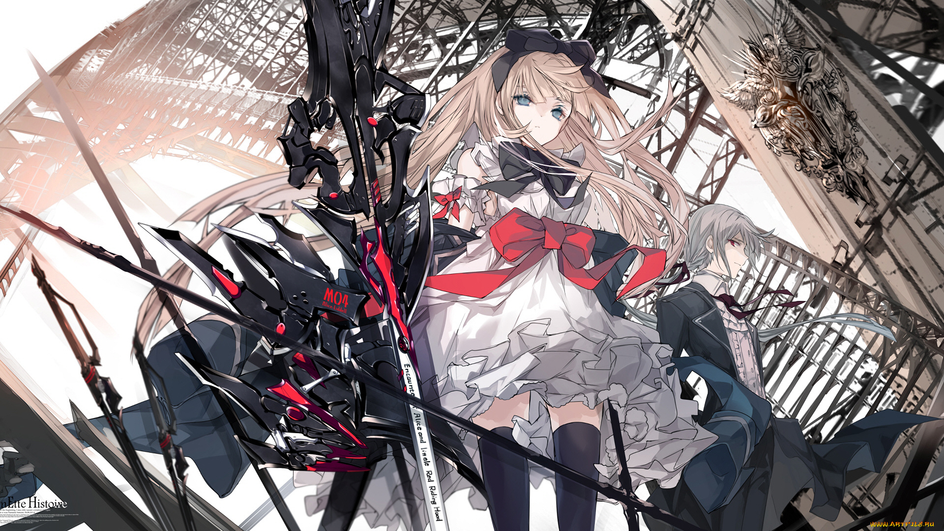 аниме, оружие, , техника, , технологии, девушка