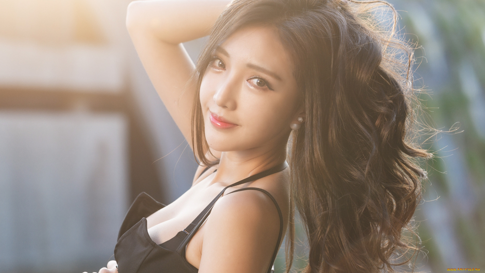 девушки, -unsort, , азиатки, лицо, взгляд