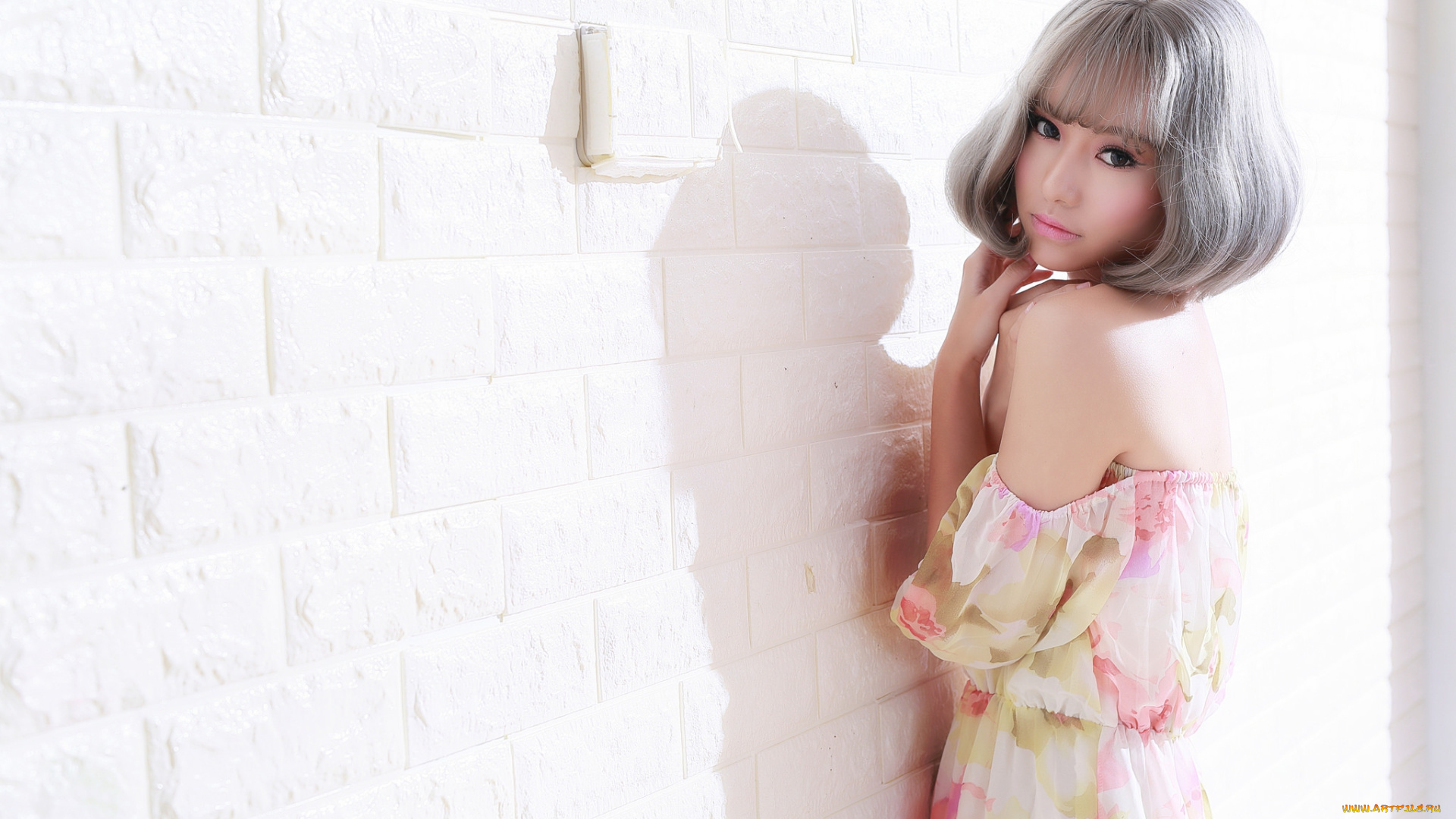 девушки, -unsort, , азиатки, лицо, взгляд