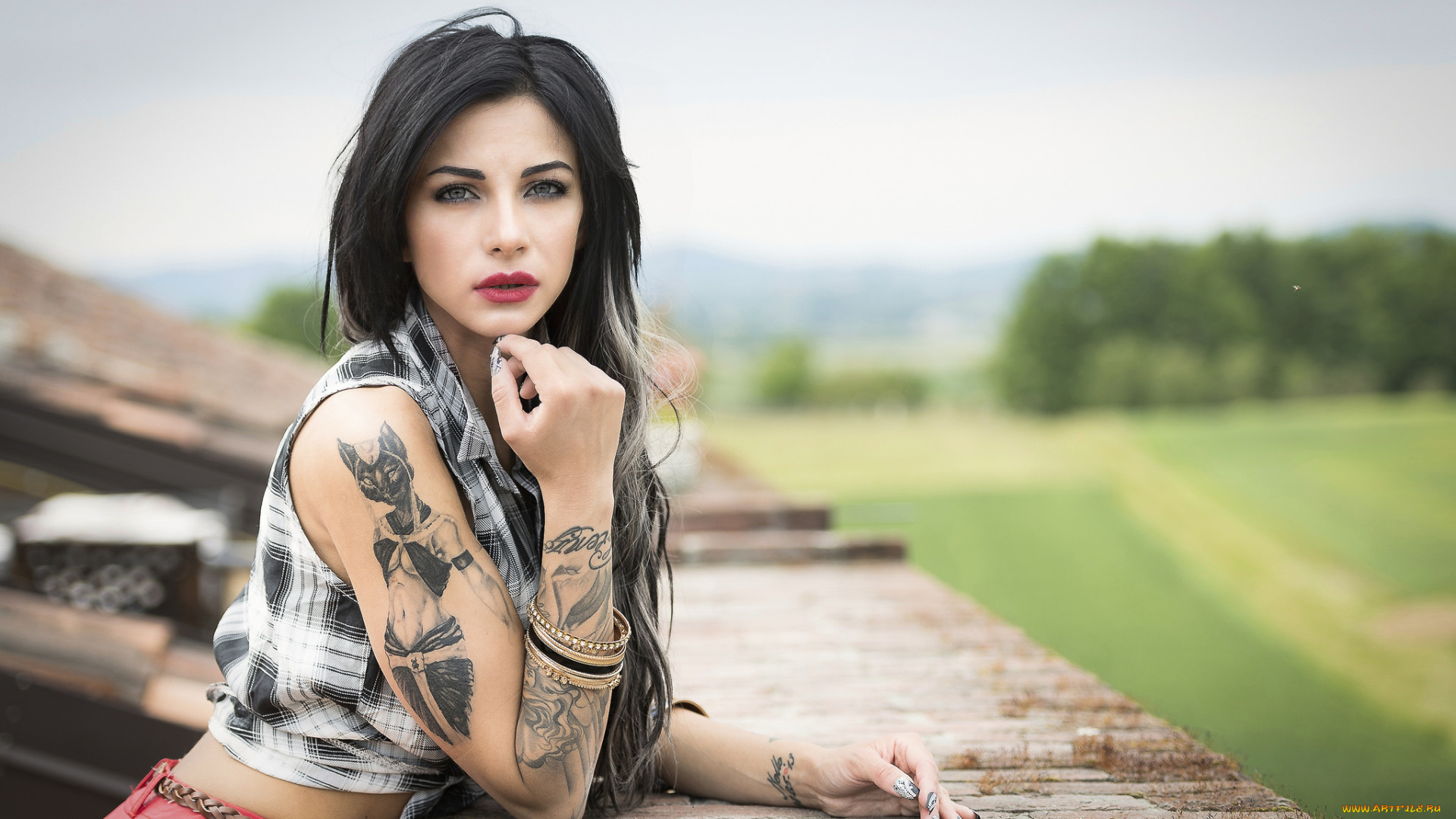 девушки, -unsort, , брюнетки, темноволосые, взгляд, лицо