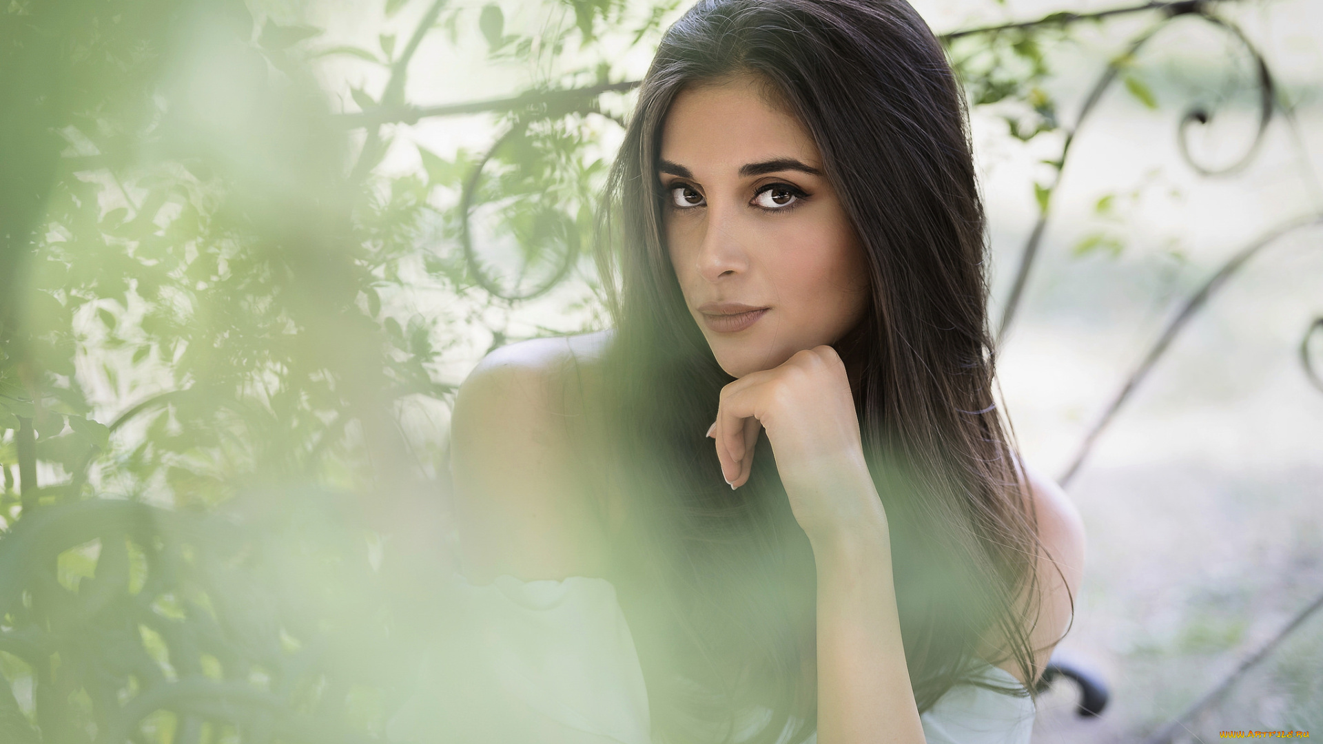 девушки, -unsort, , брюнетки, темноволосые, лицо, взгляд