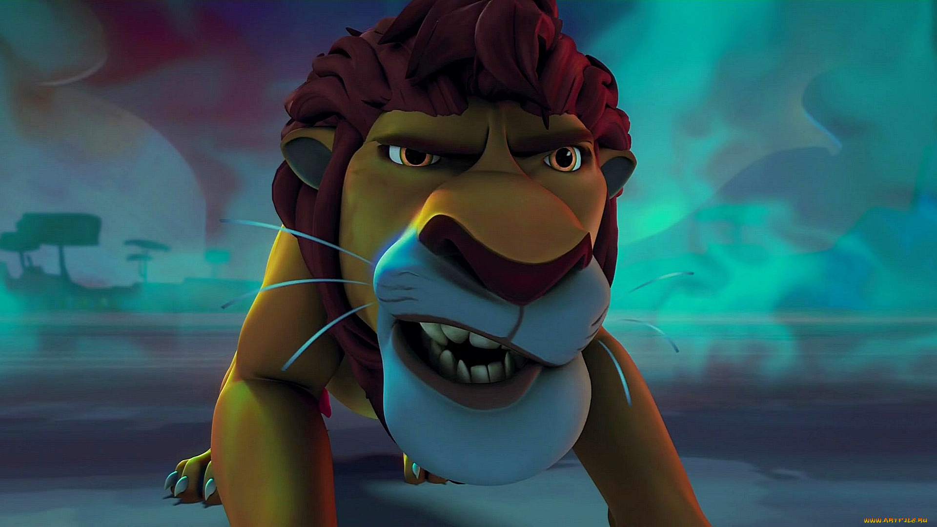 мультфильмы, the, wild, лев, оскал