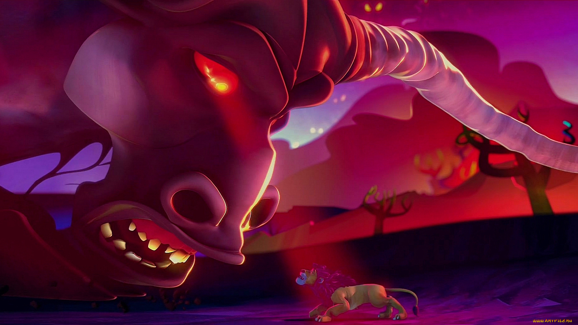 мультфильмы, the, wild, существо, рога, лев