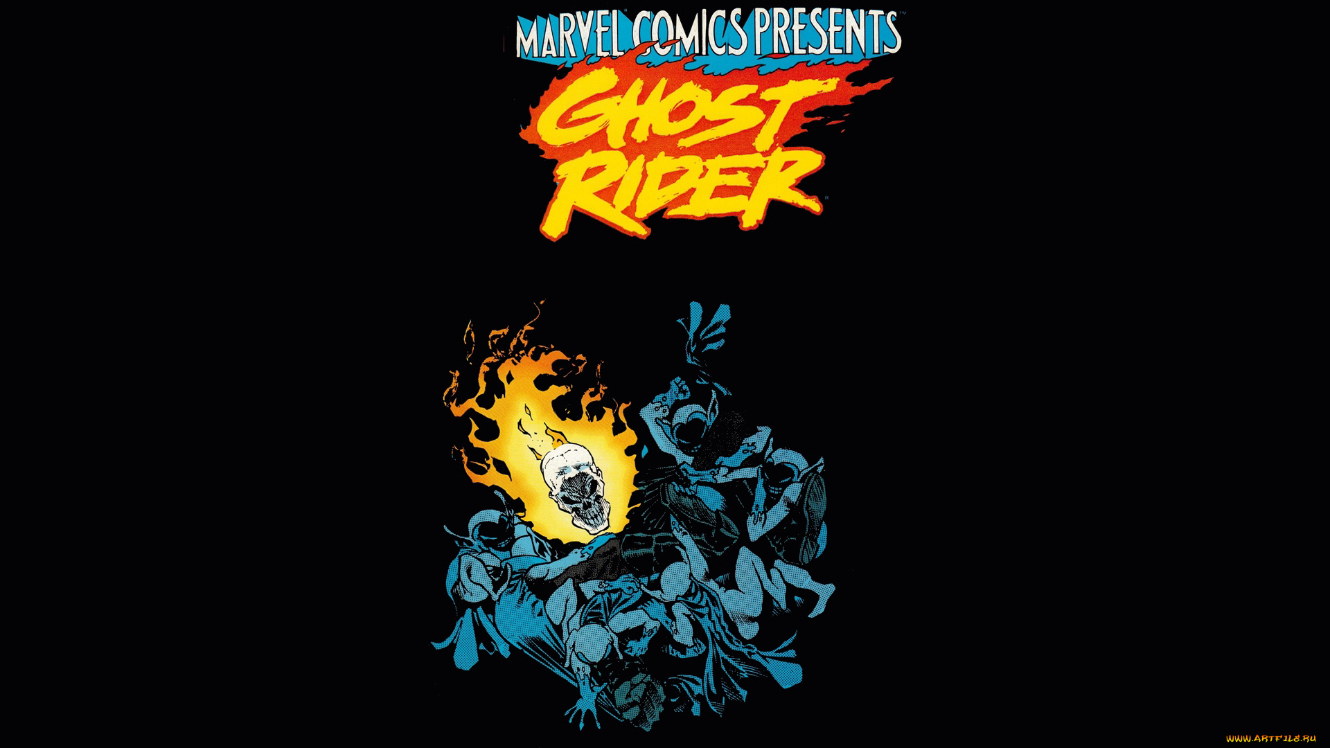 рисованное, комиксы, призрачный, гонщик