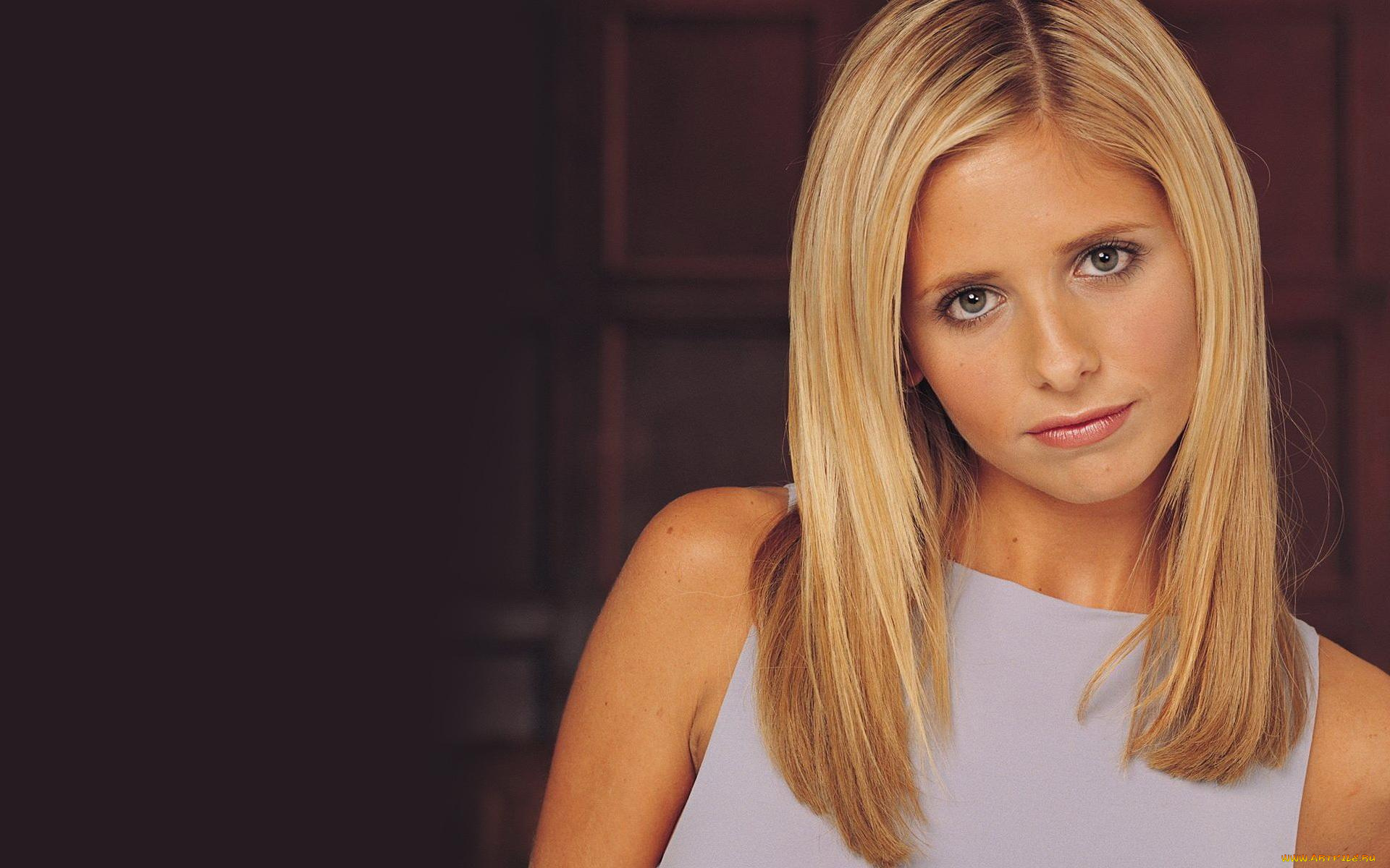 девушки, sarah, michelle, gellar, сара, мишель, геллар, актриса, лицо, блондинка, улыбка