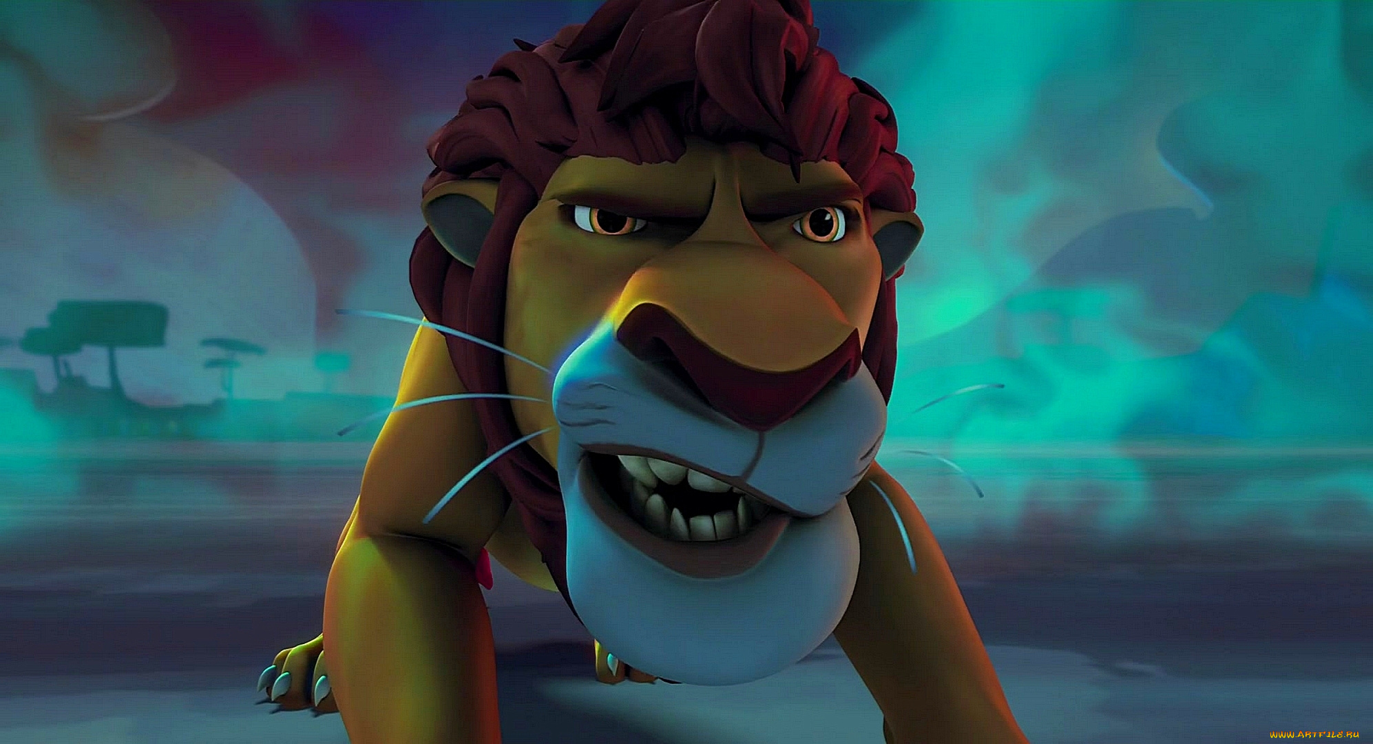 мультфильмы, the, wild, лев, оскал