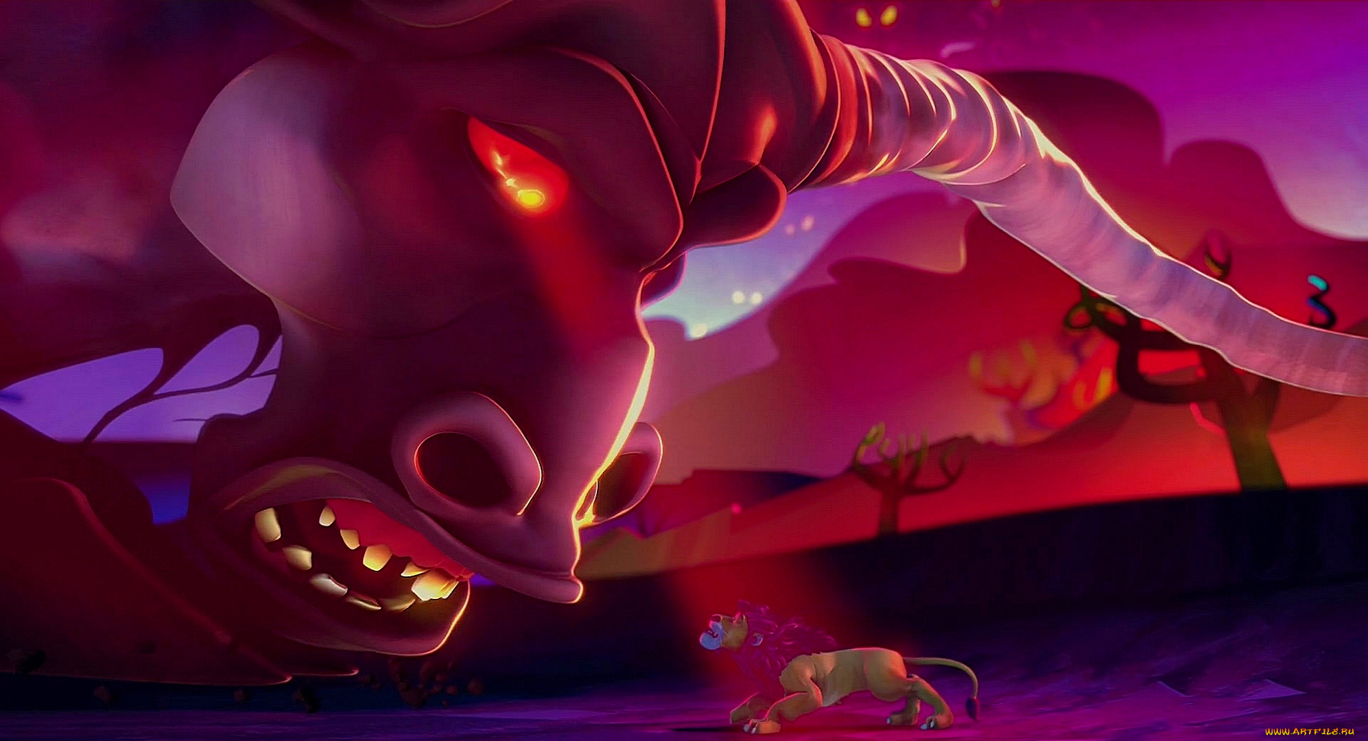 мультфильмы, the, wild, существо, рога, лев