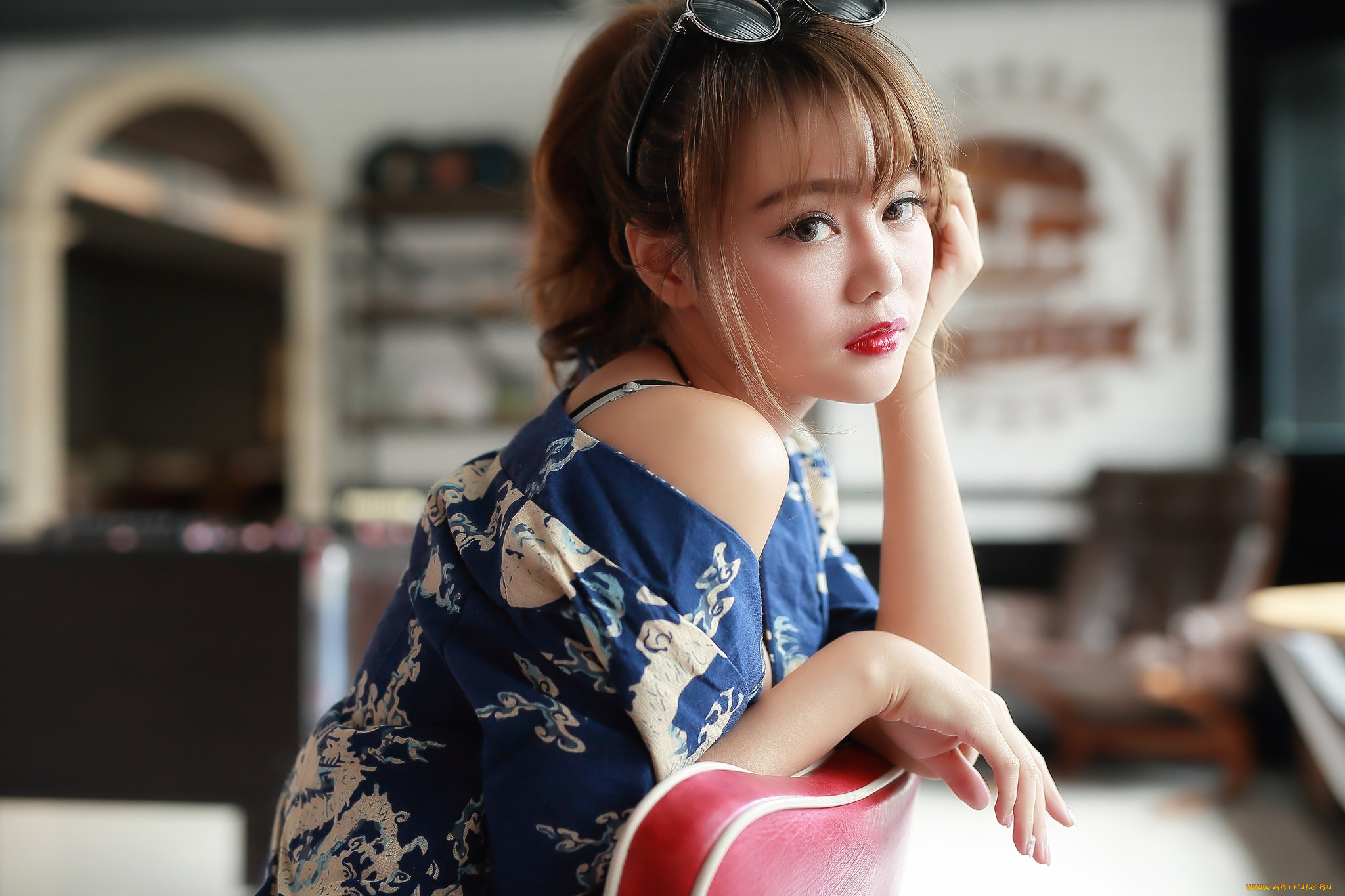 девушки, -unsort, , азиатки, девушка, взгляд, азиатка