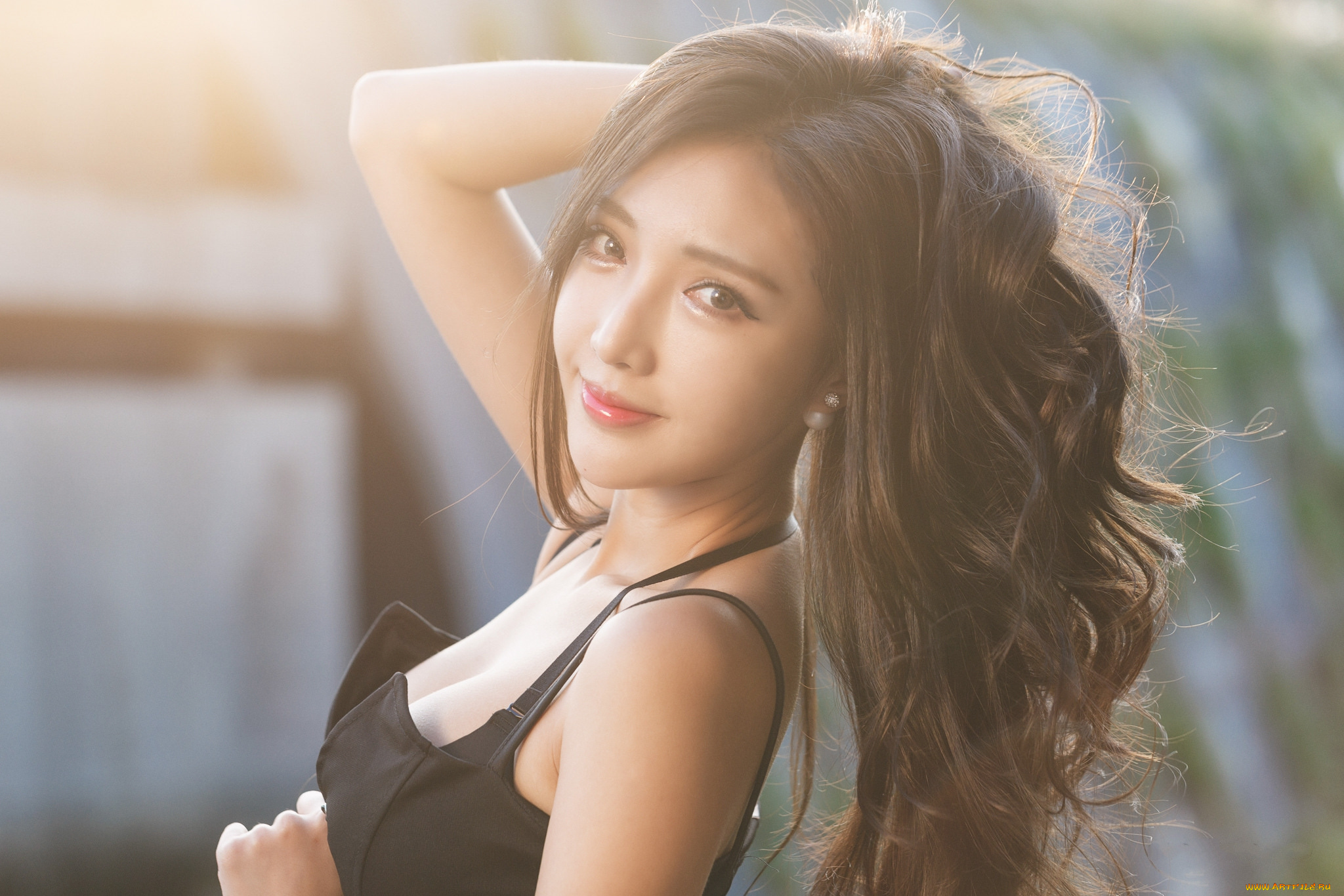 девушки, -unsort, , азиатки, лицо, взгляд