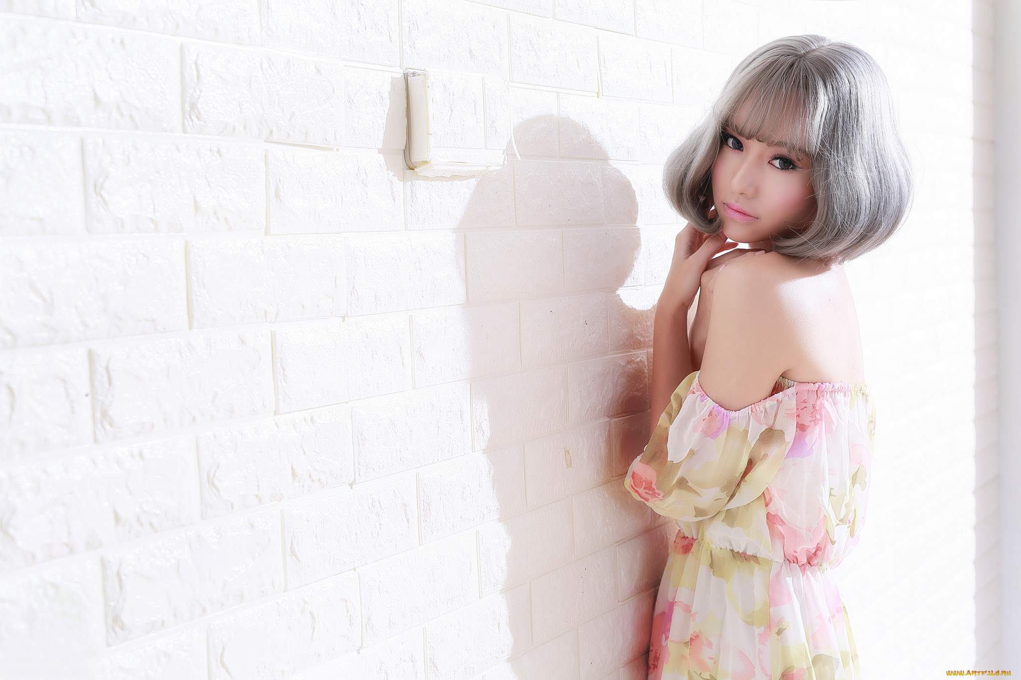 девушки, -unsort, , азиатки, лицо, взгляд