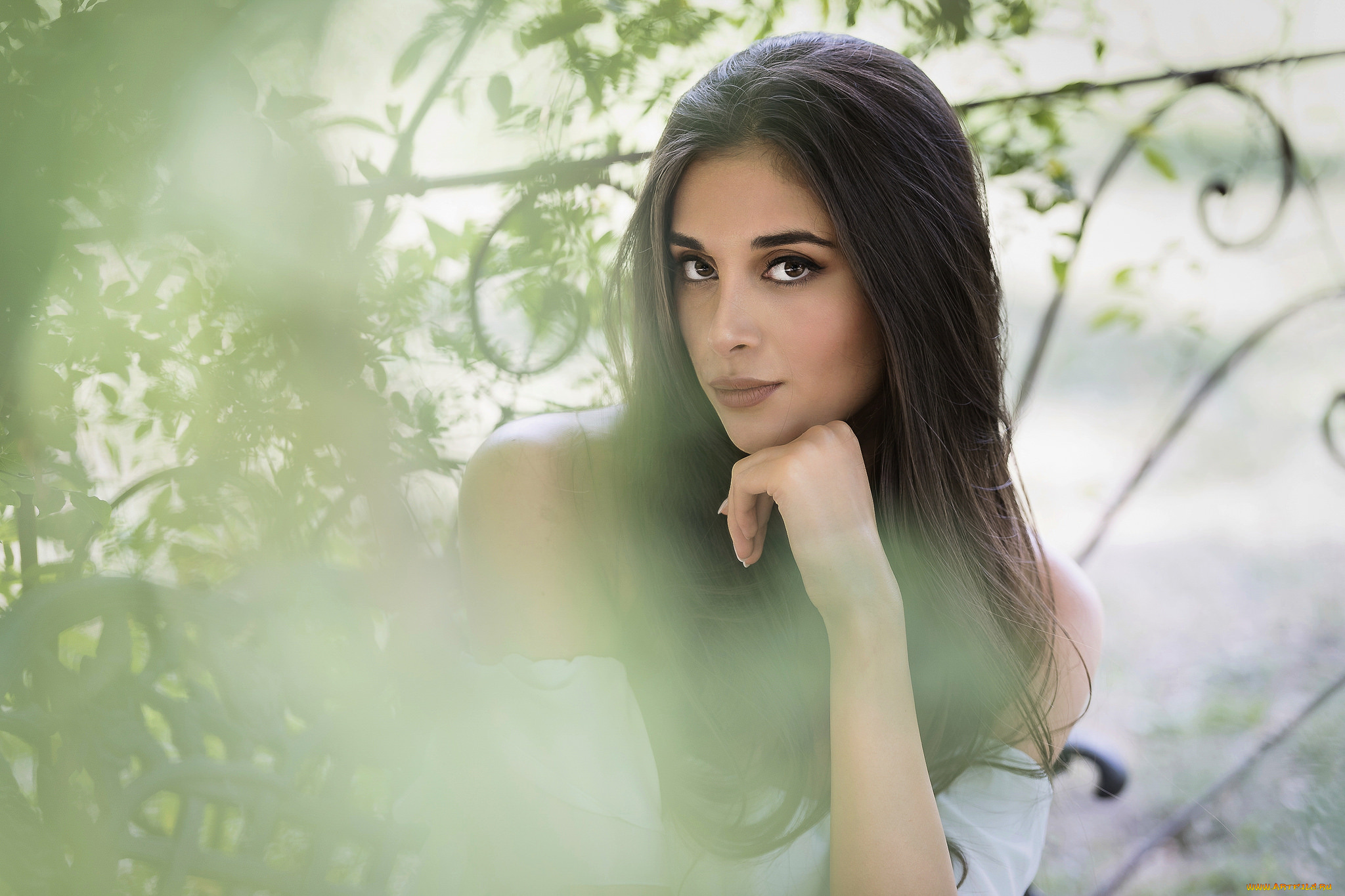 девушки, -unsort, , брюнетки, темноволосые, лицо, взгляд